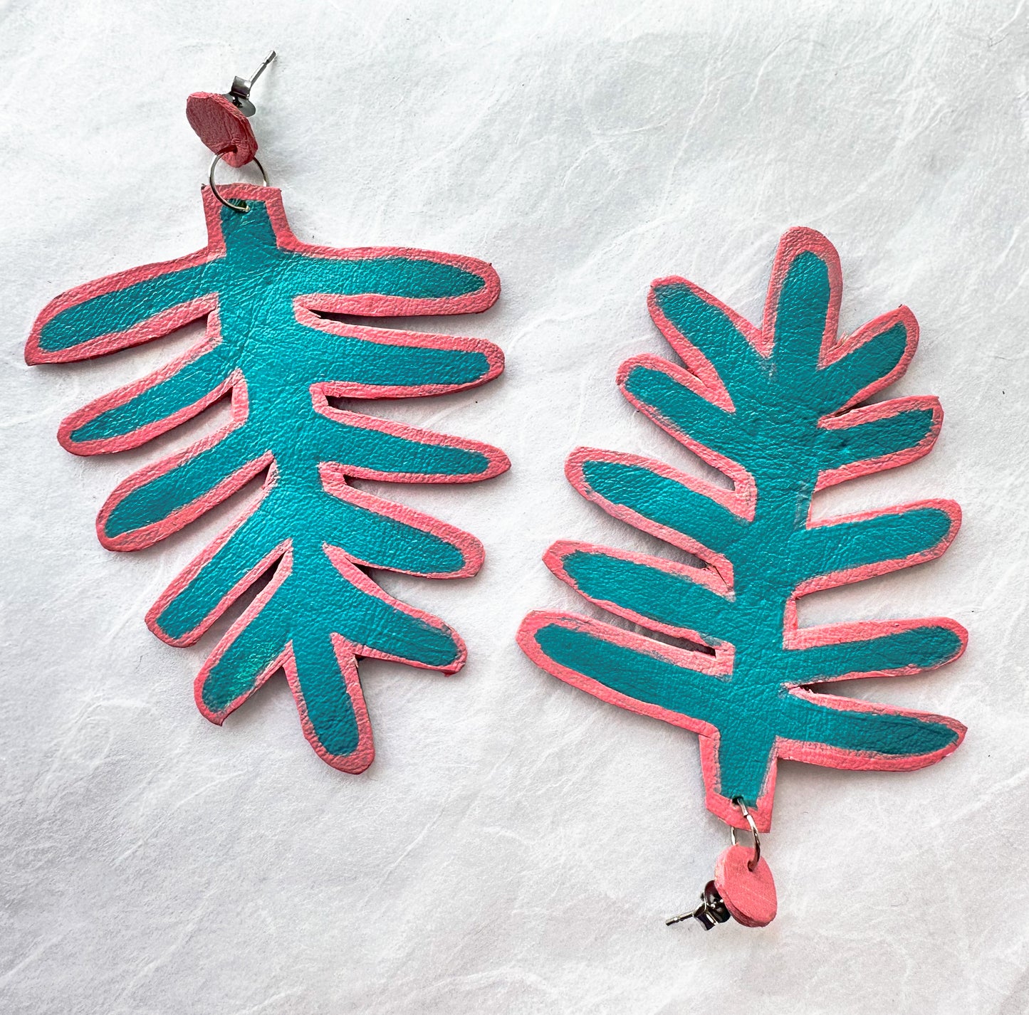 SALE- Abstract Fern Stud Earrings