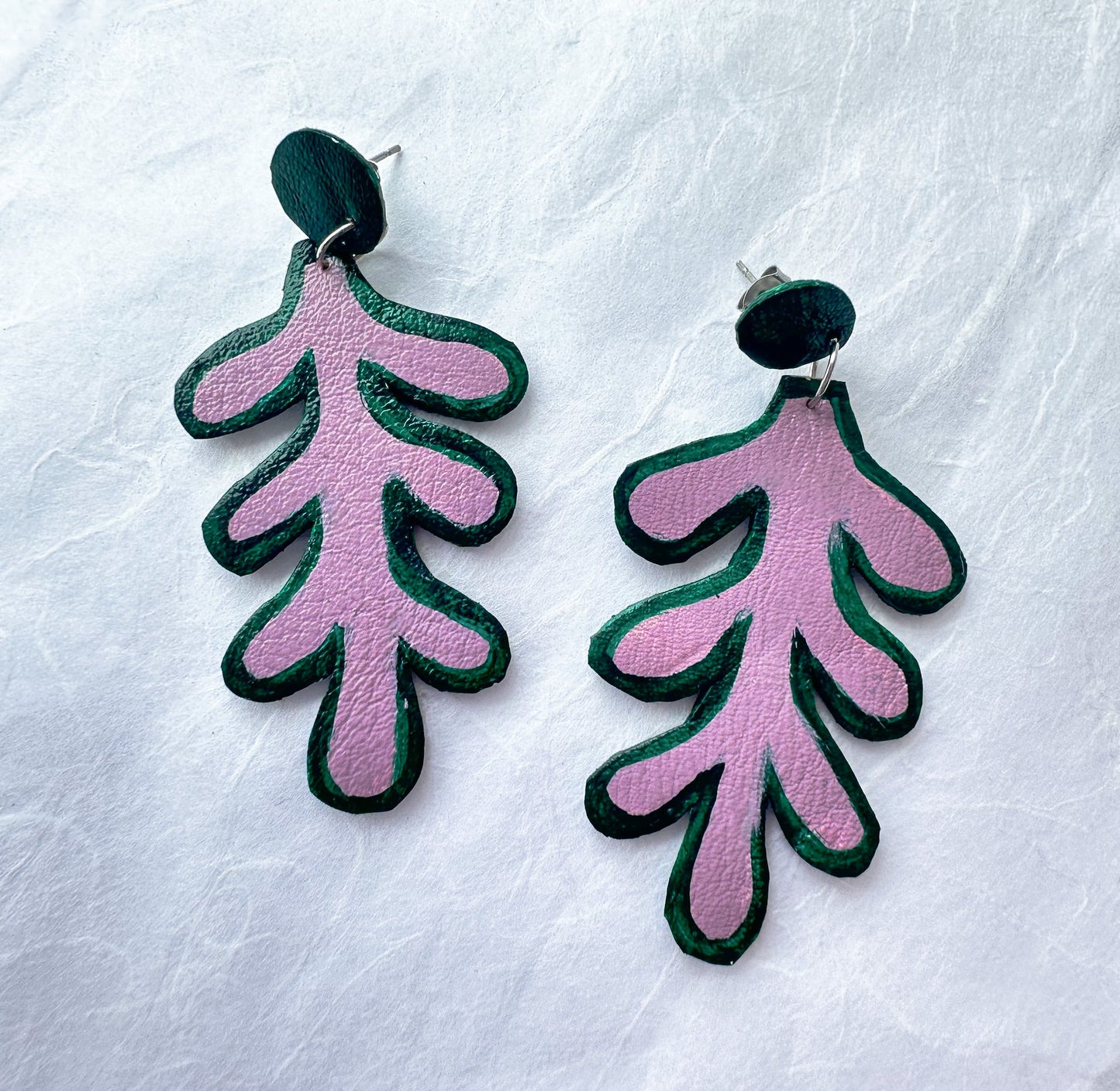 SALE- Abstract Fern Stud Earrings