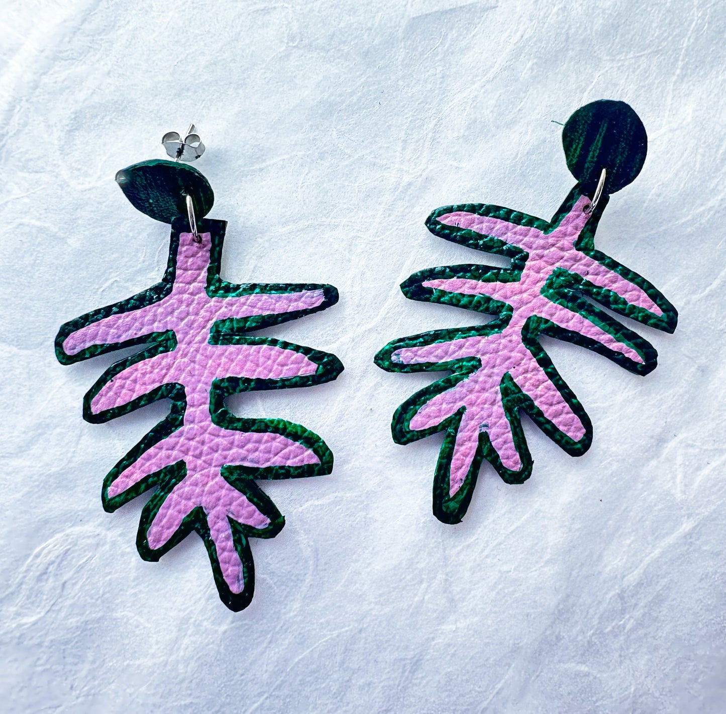 SALE- Abstract Fern Stud Earrings