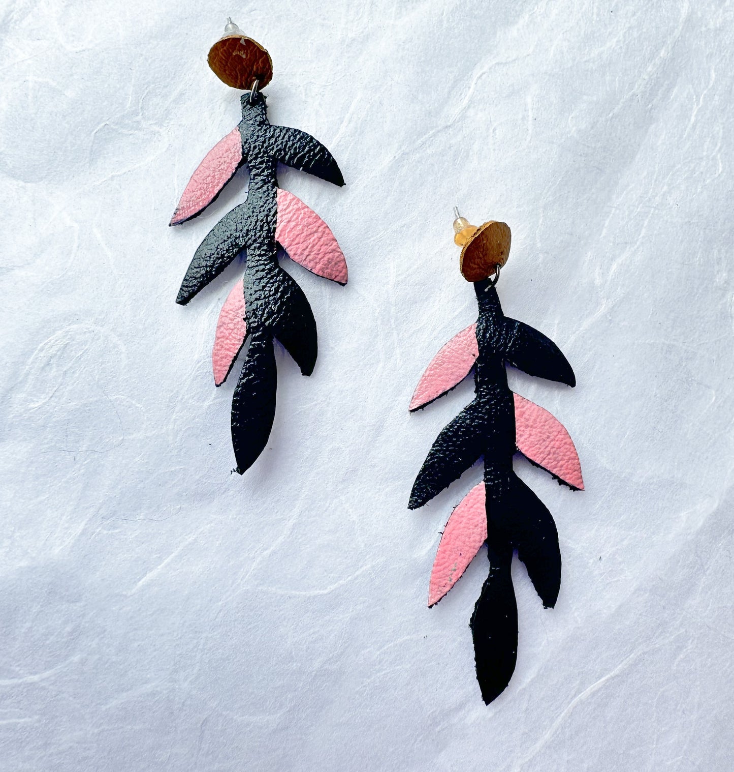 SALE- Abstract Fern Stud Earrings
