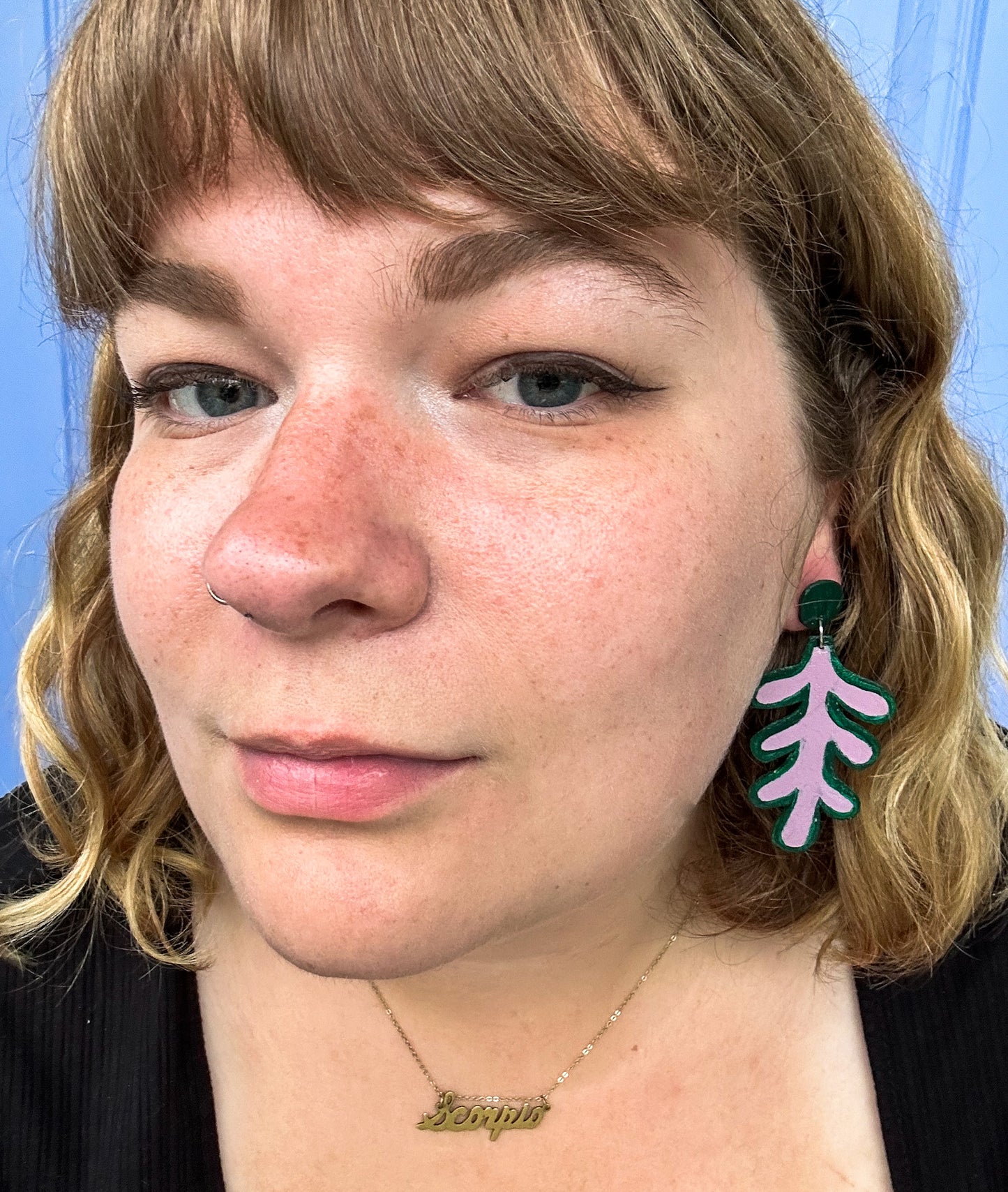 SALE- Abstract Fern Stud Earrings