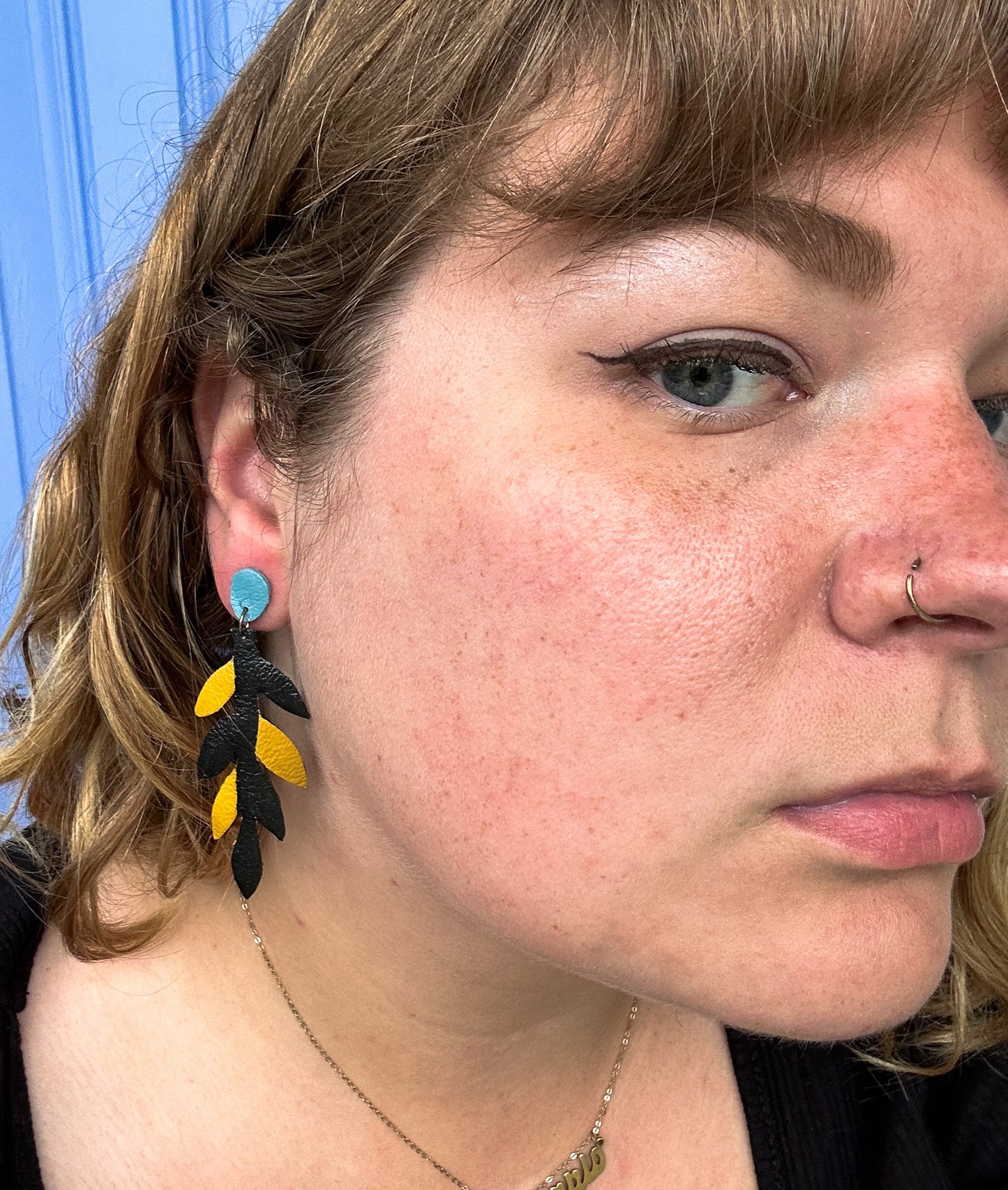 SALE- Abstract Fern Stud Earrings