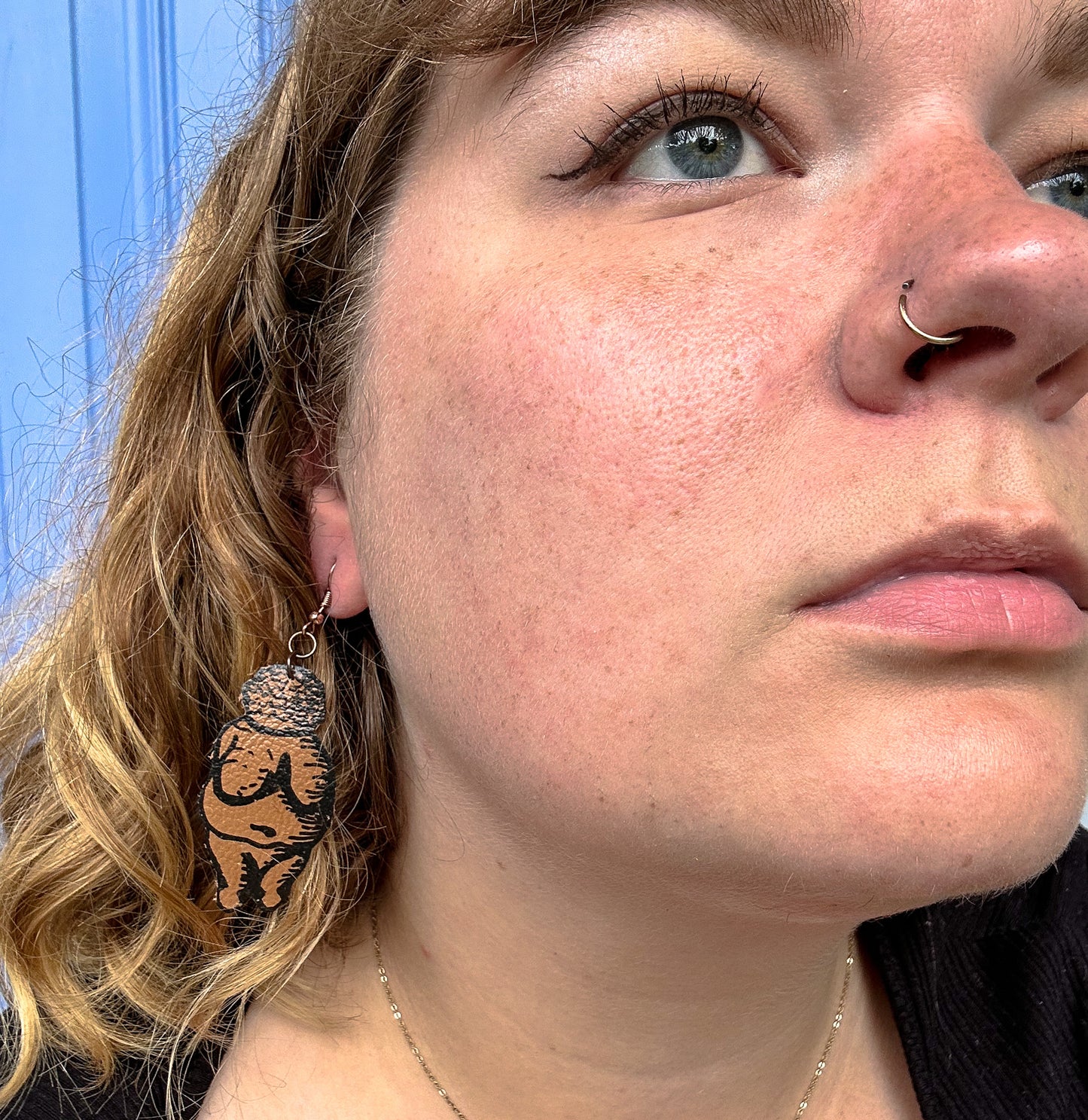 SALE- Venus of Willendorf Dangle earrings