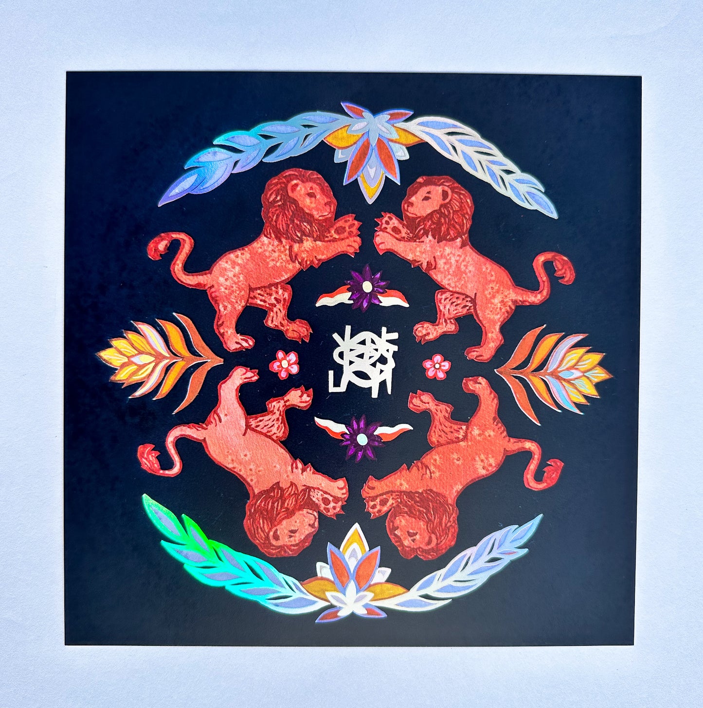 NEW: Holographic Foil sigil print (Strength)