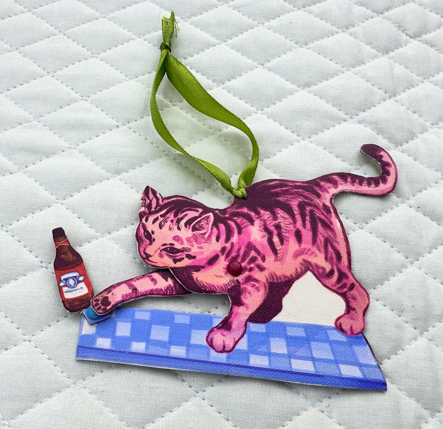 Bad Cat Ornaments- Beer Bottle