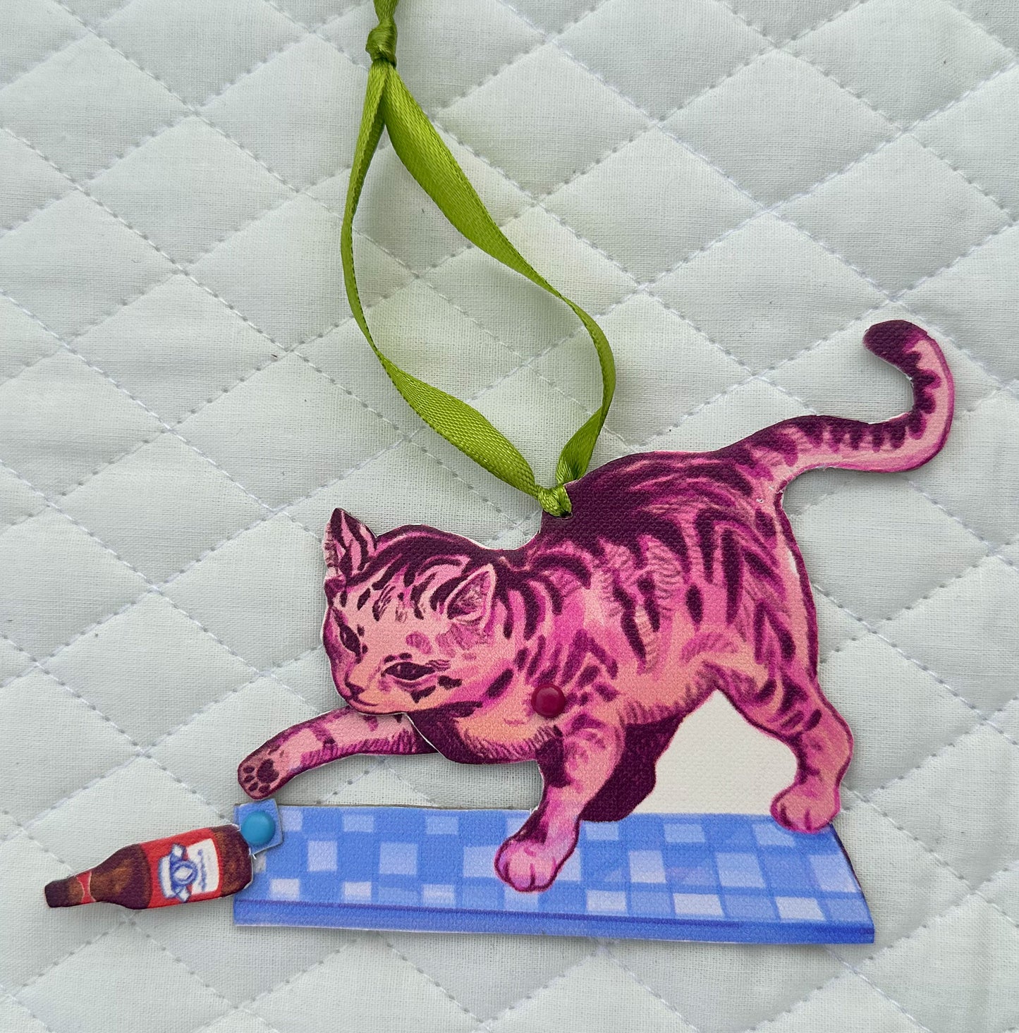 Bad Cat Ornaments- Beer Bottle
