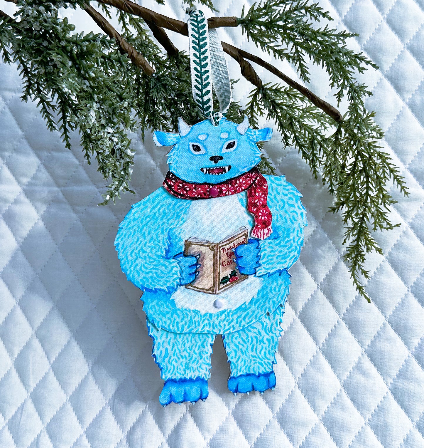 Christmas Cryptids Ornament- Yeti
