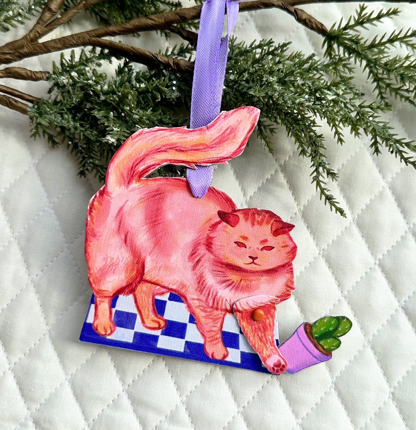 Bad Cat Ornaments- Cactus