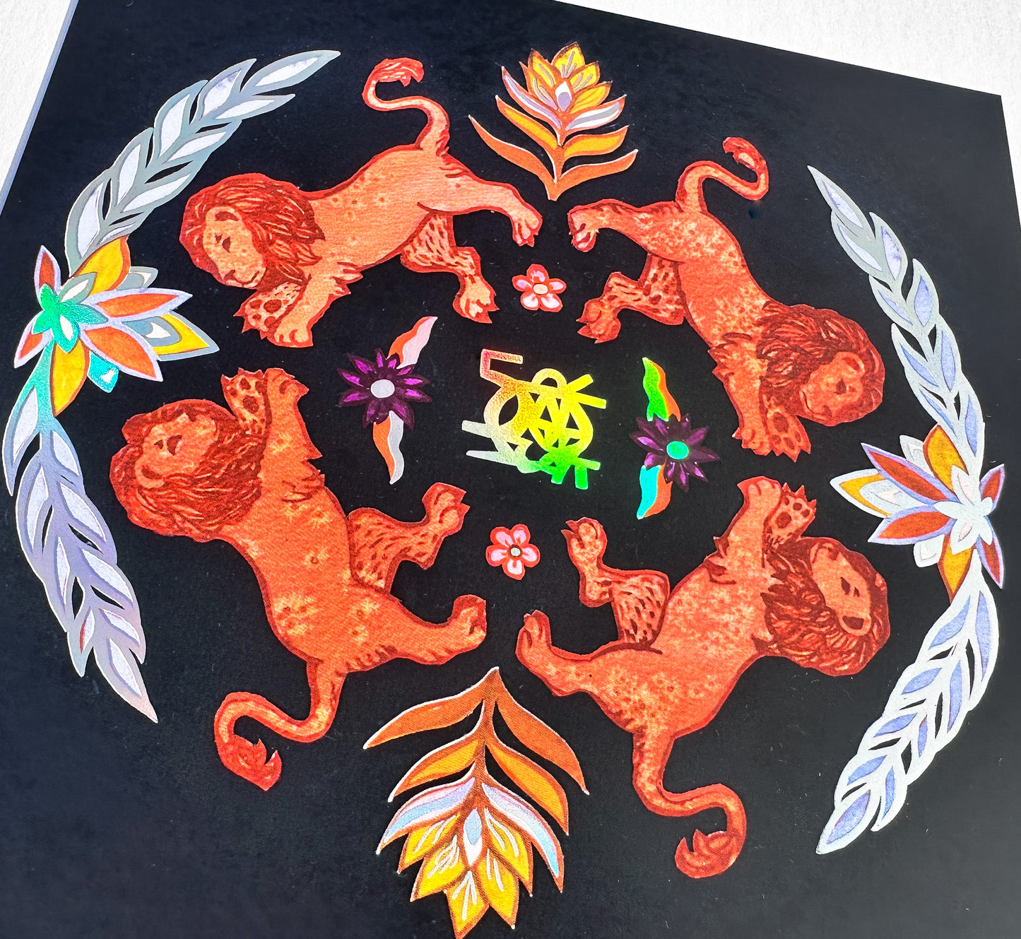 NEW: Holographic Foil sigil print (Strength)
