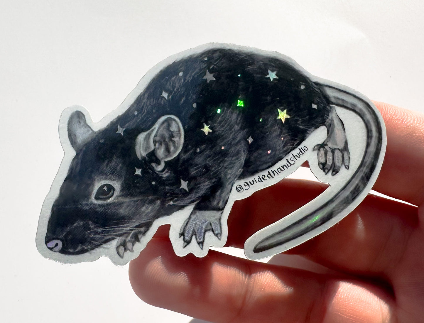 Holographic Rat Sticker