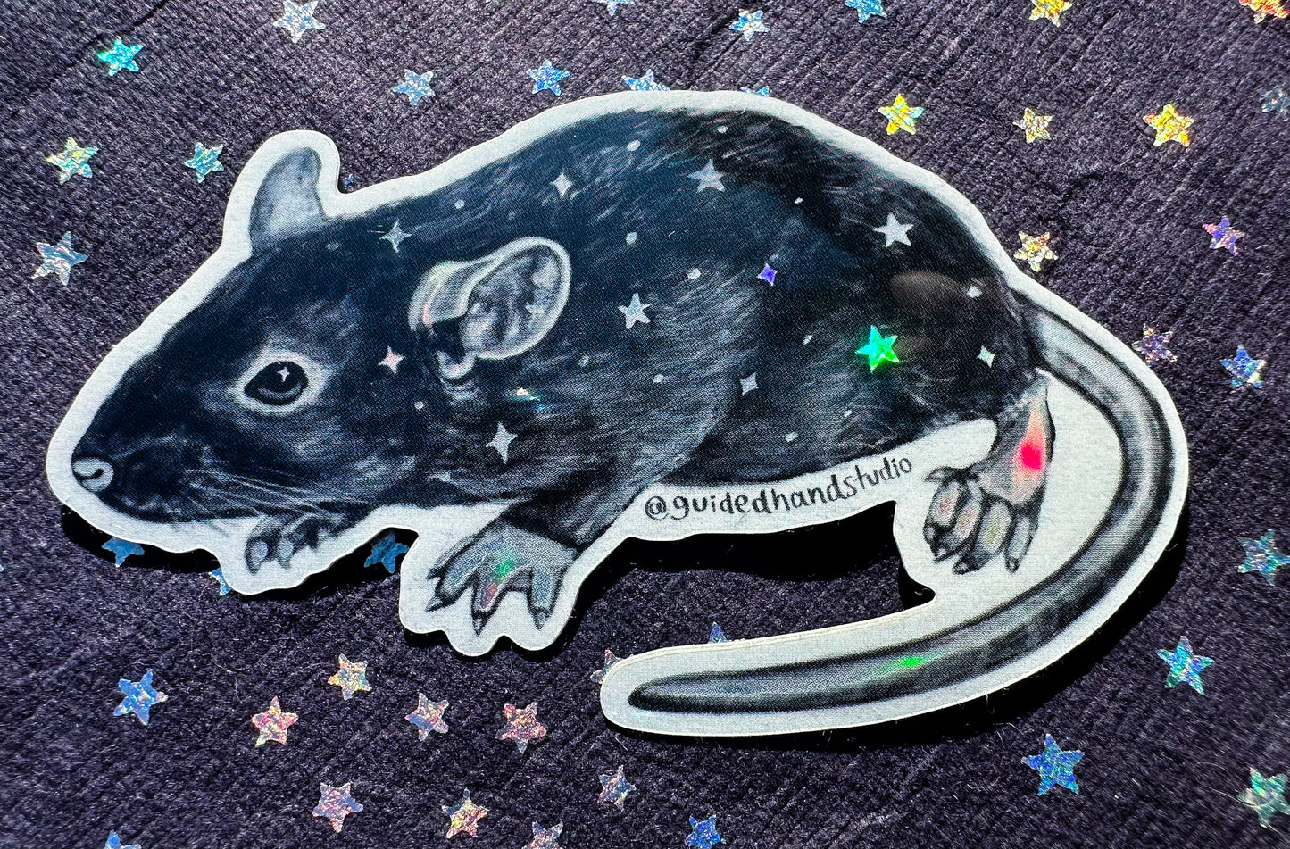 Holographic Rat Sticker