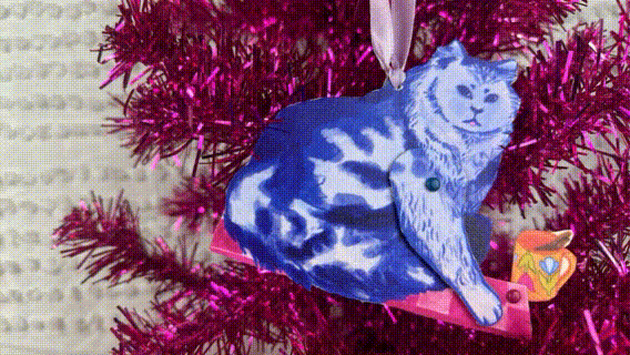 Bad Cat Ornaments- Coffee