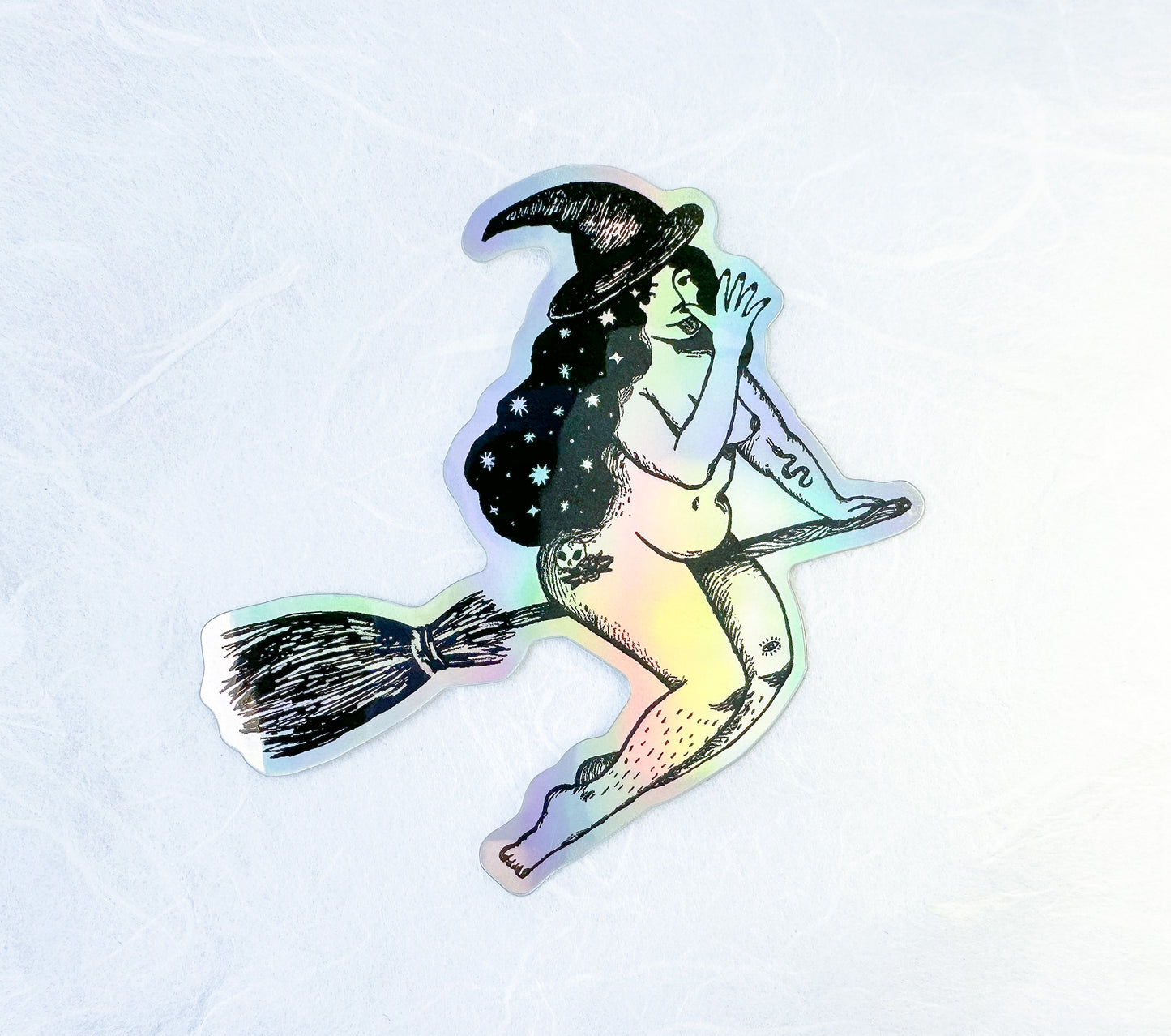 Holographic Witch Sticker