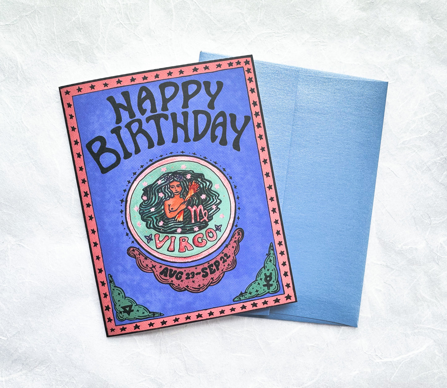 Zodiac Birthday Card- Virgo
