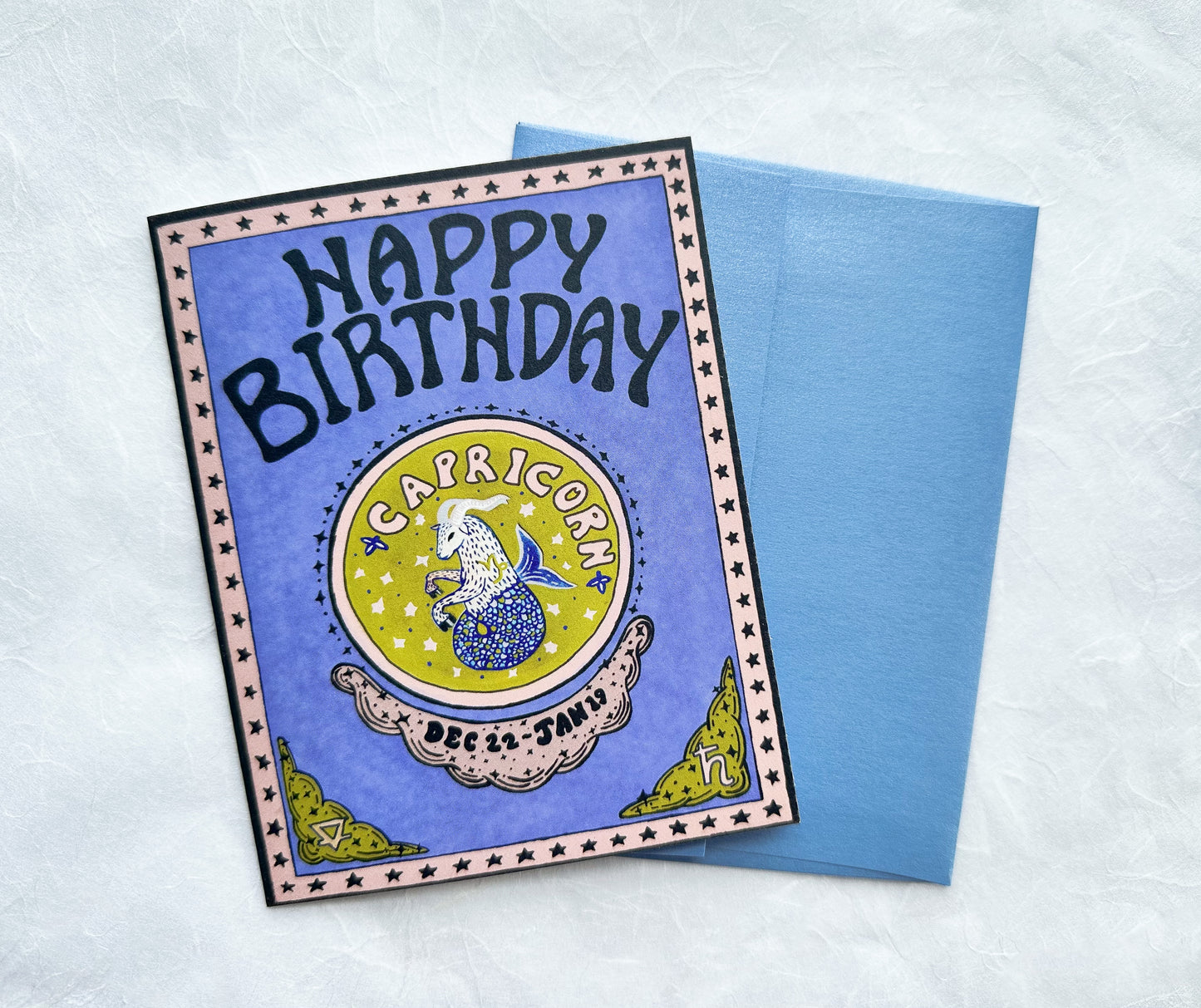 Zodiac Birthday Card- Capricorn