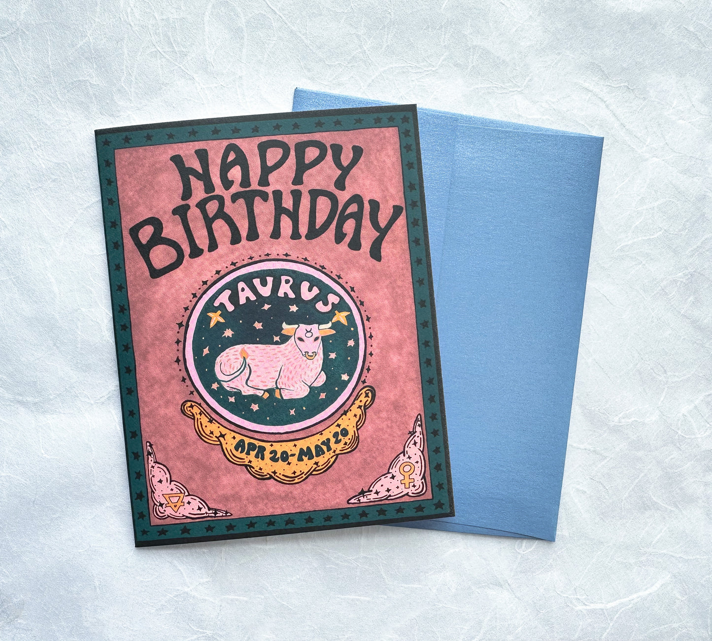 Zodiac Birthday Card- Taurus