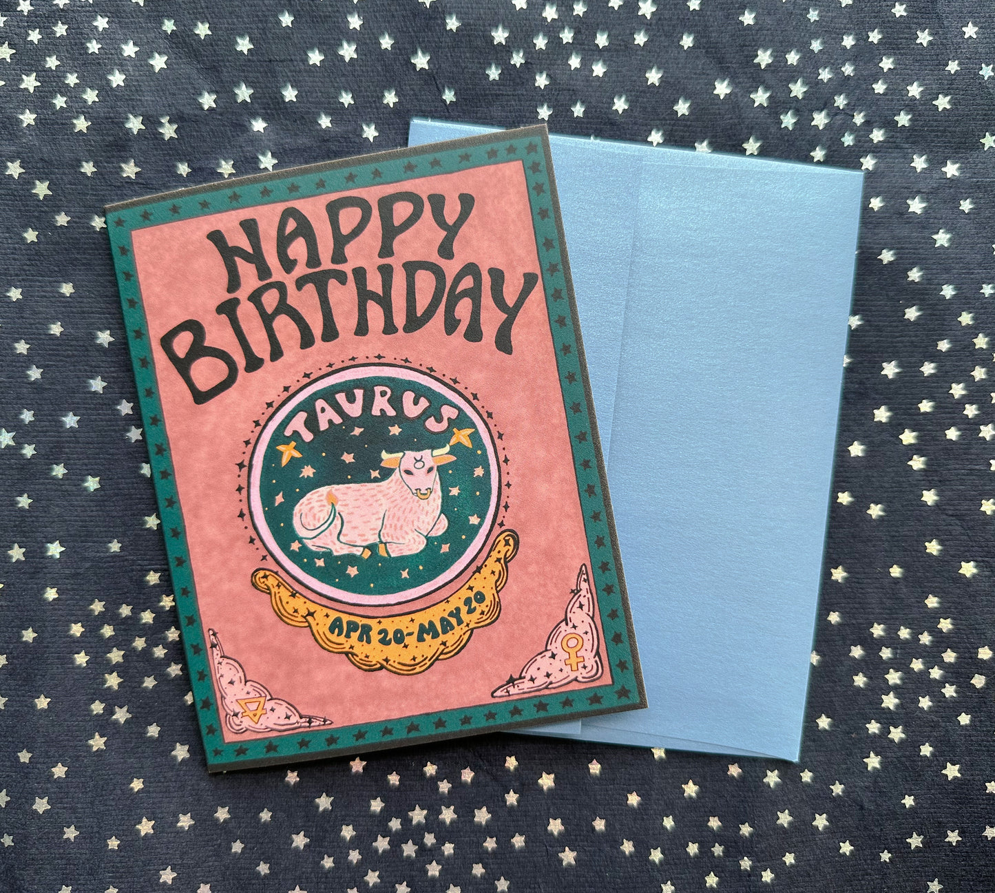 Zodiac Birthday Card- Taurus