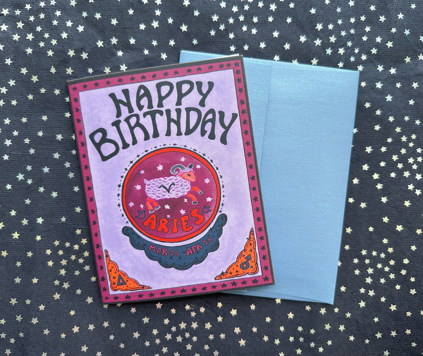 Zodiac Birthday Card- Aries
