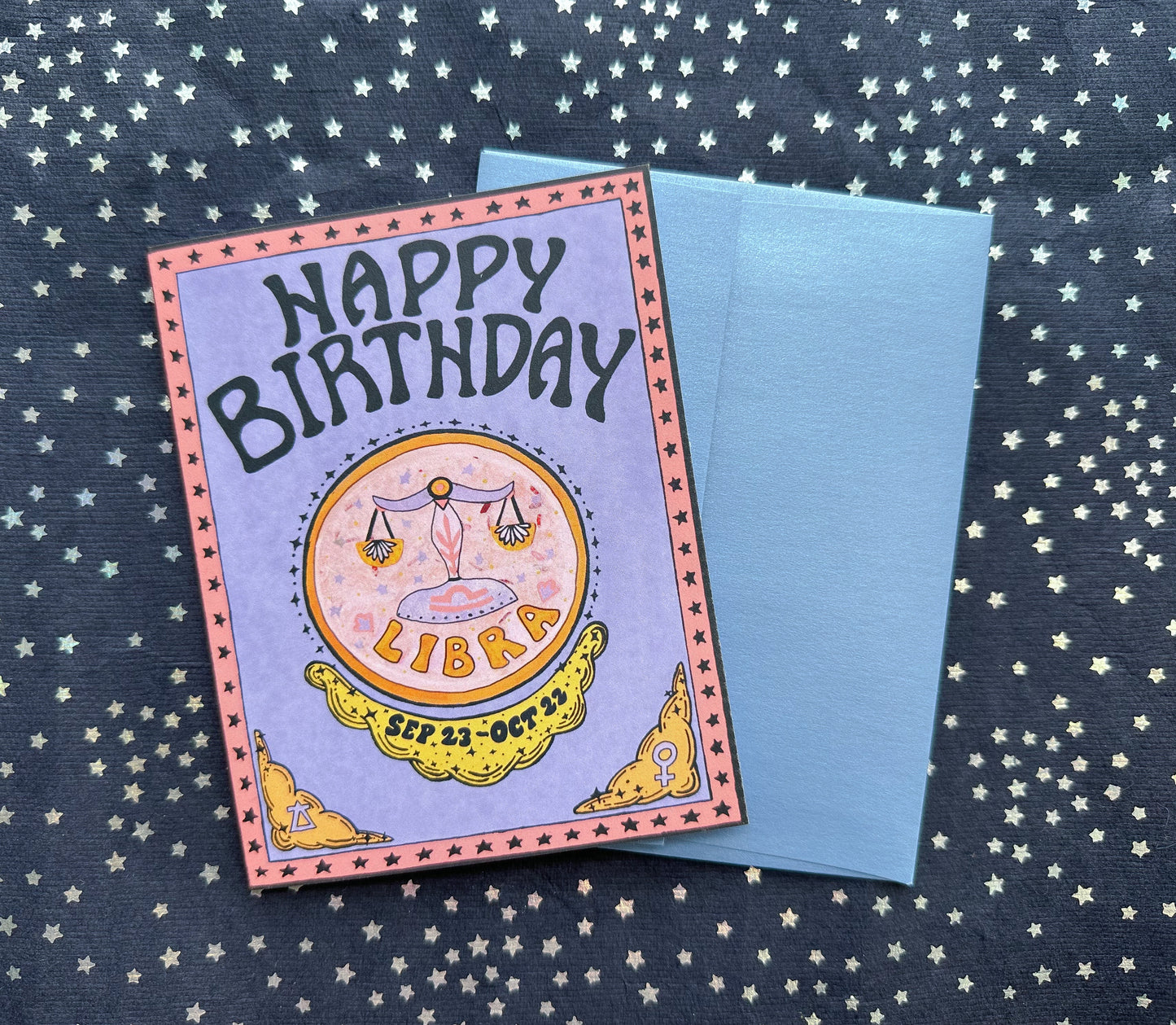 Zodiac Birthday Card- Libra