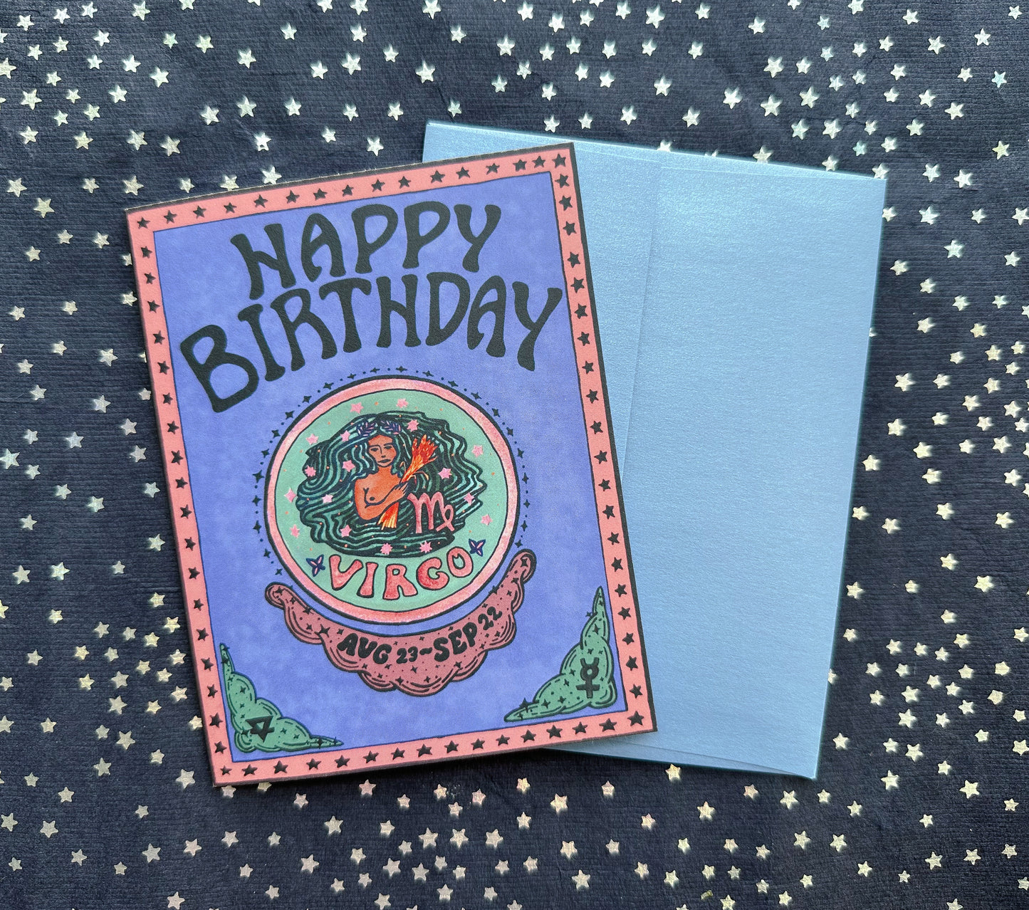Zodiac Birthday Card- Virgo