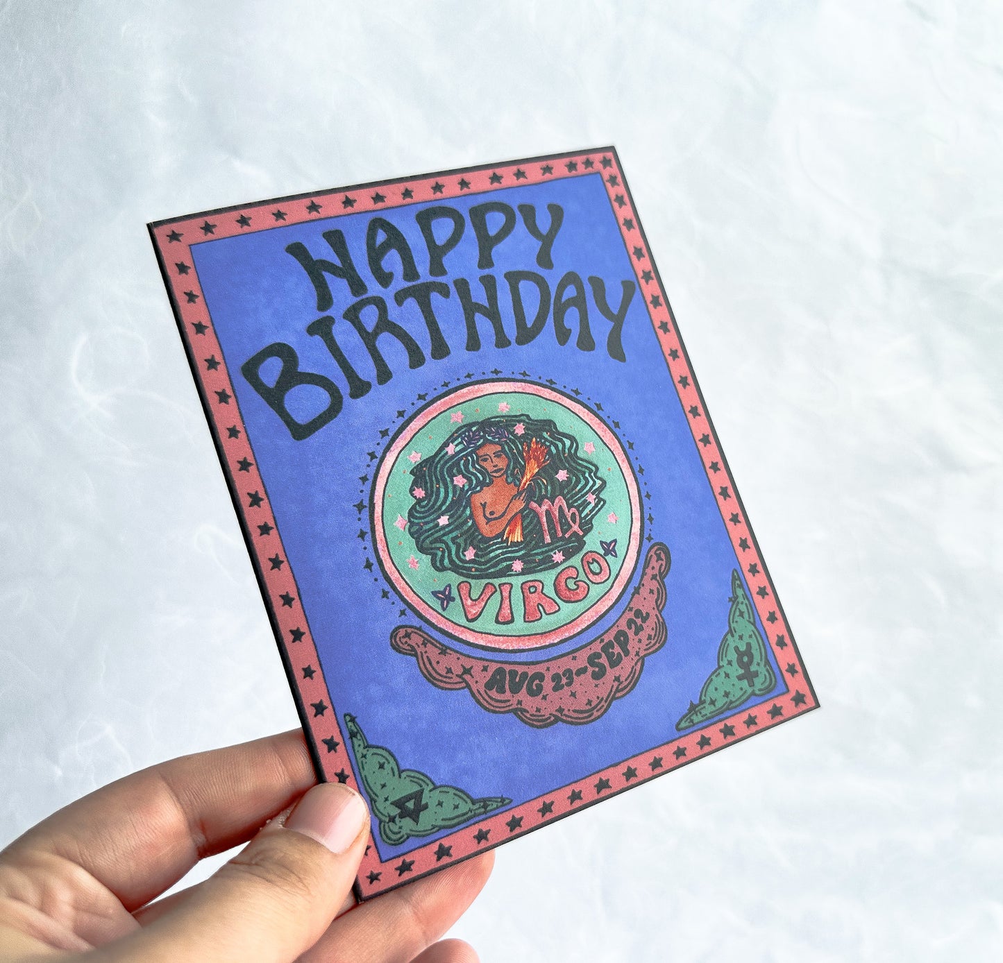 Zodiac Birthday Card- Virgo