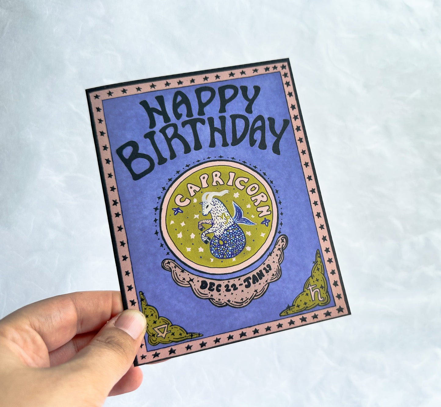 Zodiac Birthday Card- Capricorn