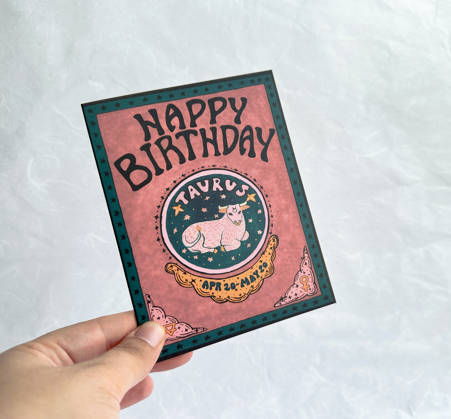 Zodiac Birthday Card- Taurus