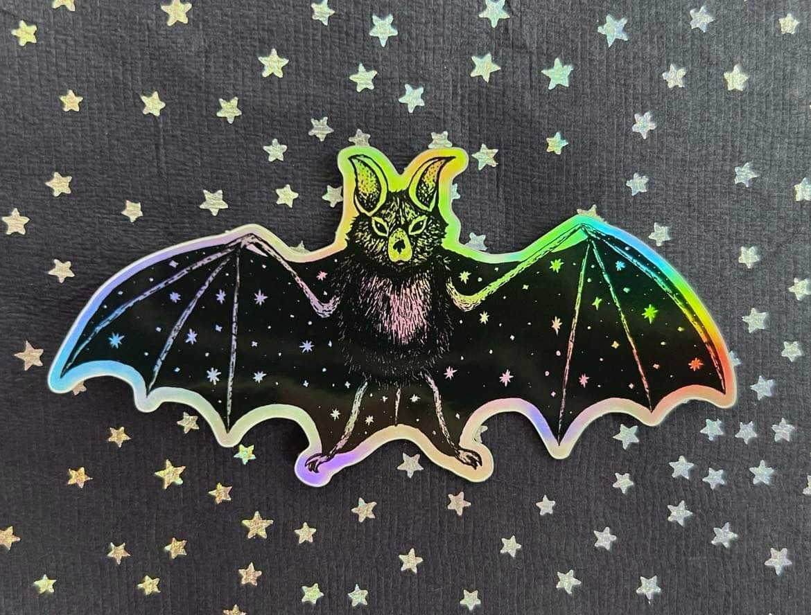 Holographic Bat Sticker