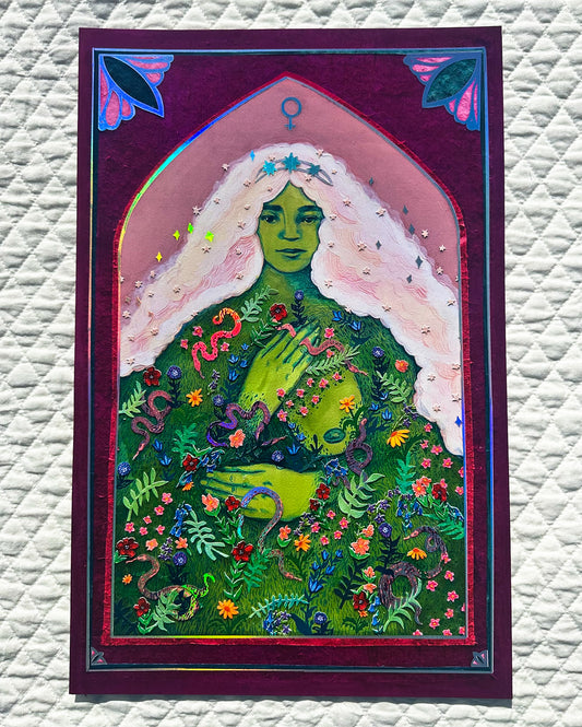 The Empress Iridescent foil print