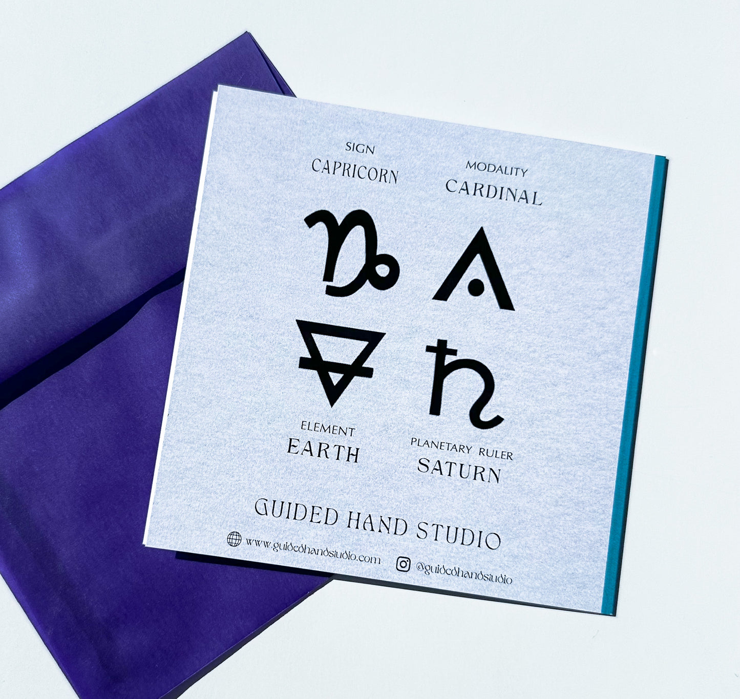 Foil Zodiac Birthday Card- Capricorn