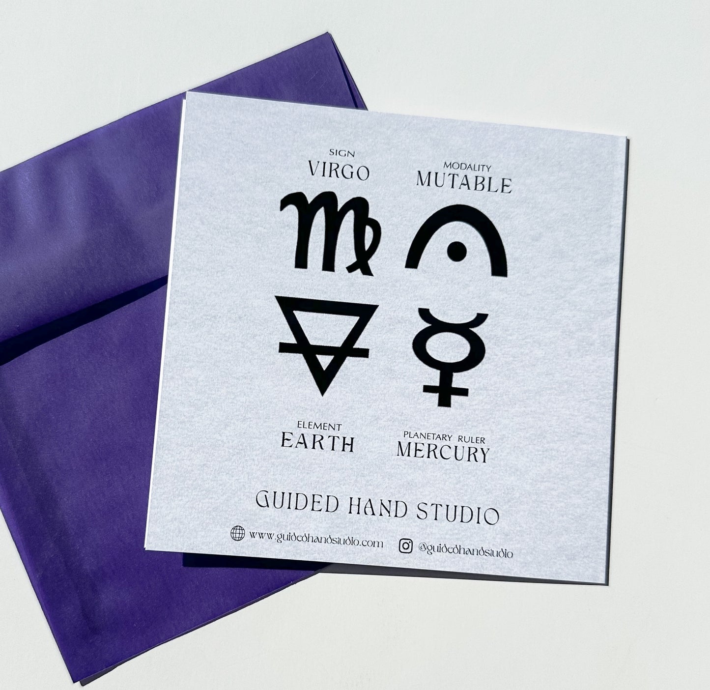 Foil Zodiac Birthday Card- Virgo