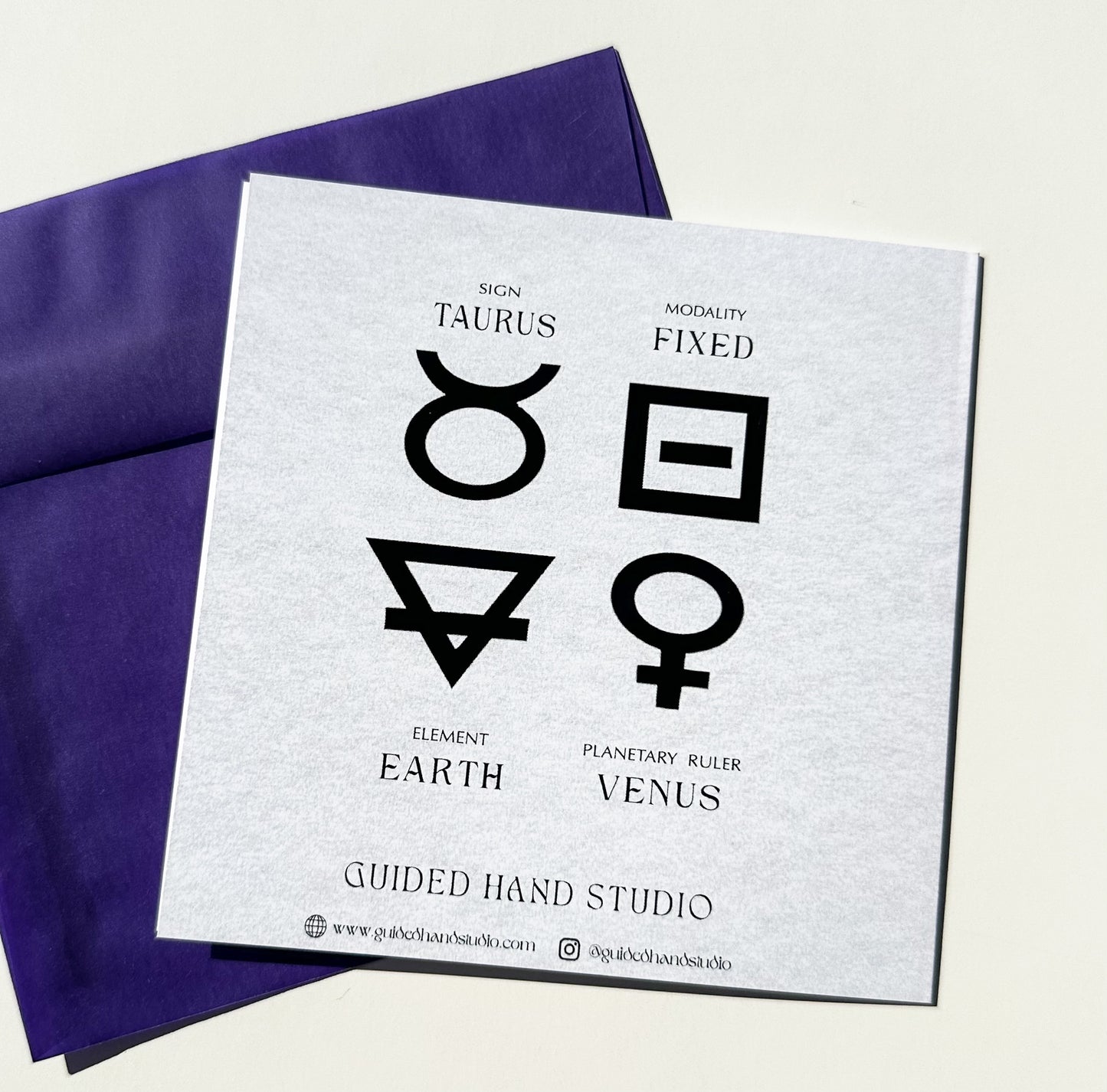 Foil Zodiac Birthday Card- Taurus