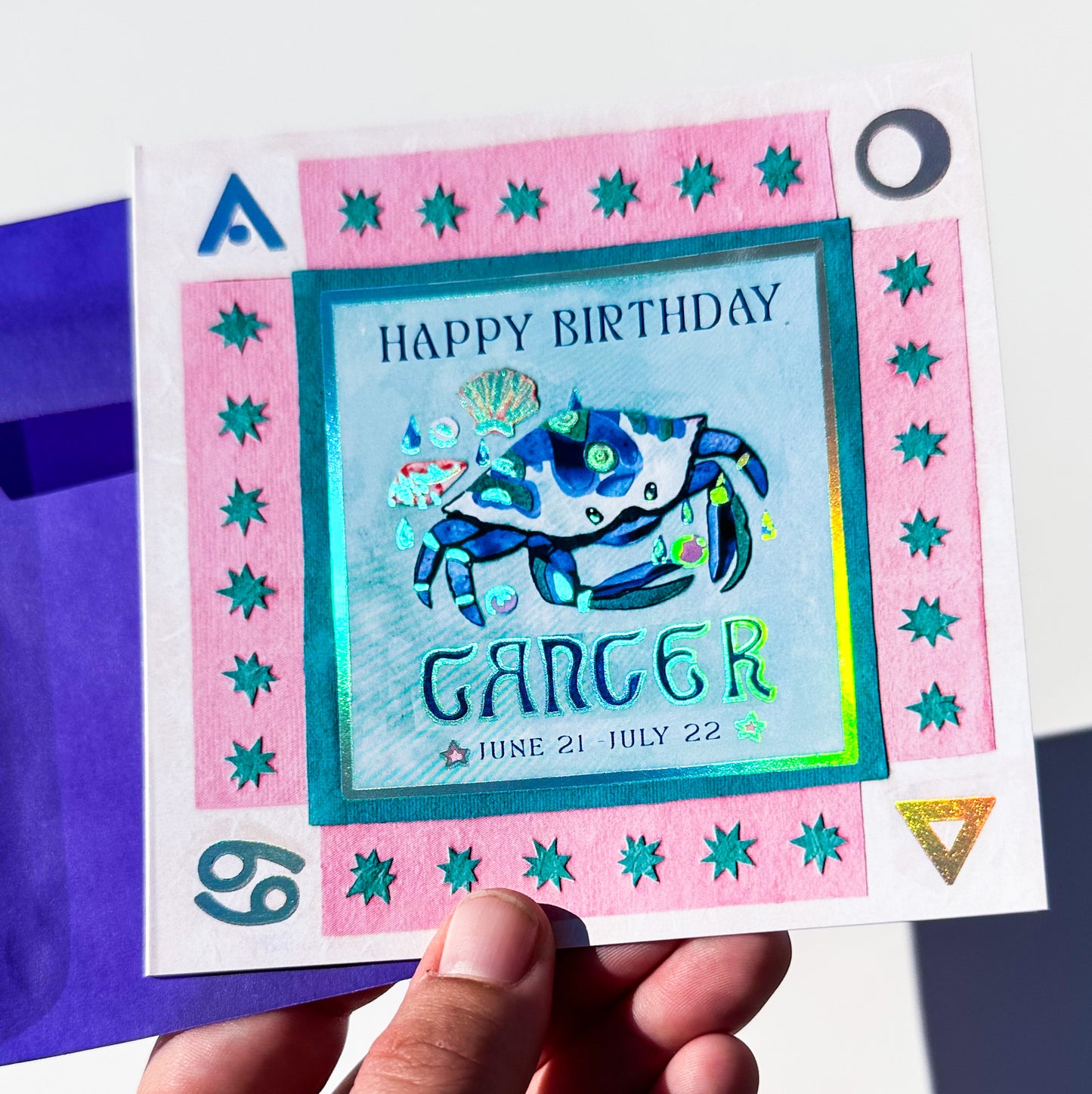 Zodiac Birthday Card- Cancer