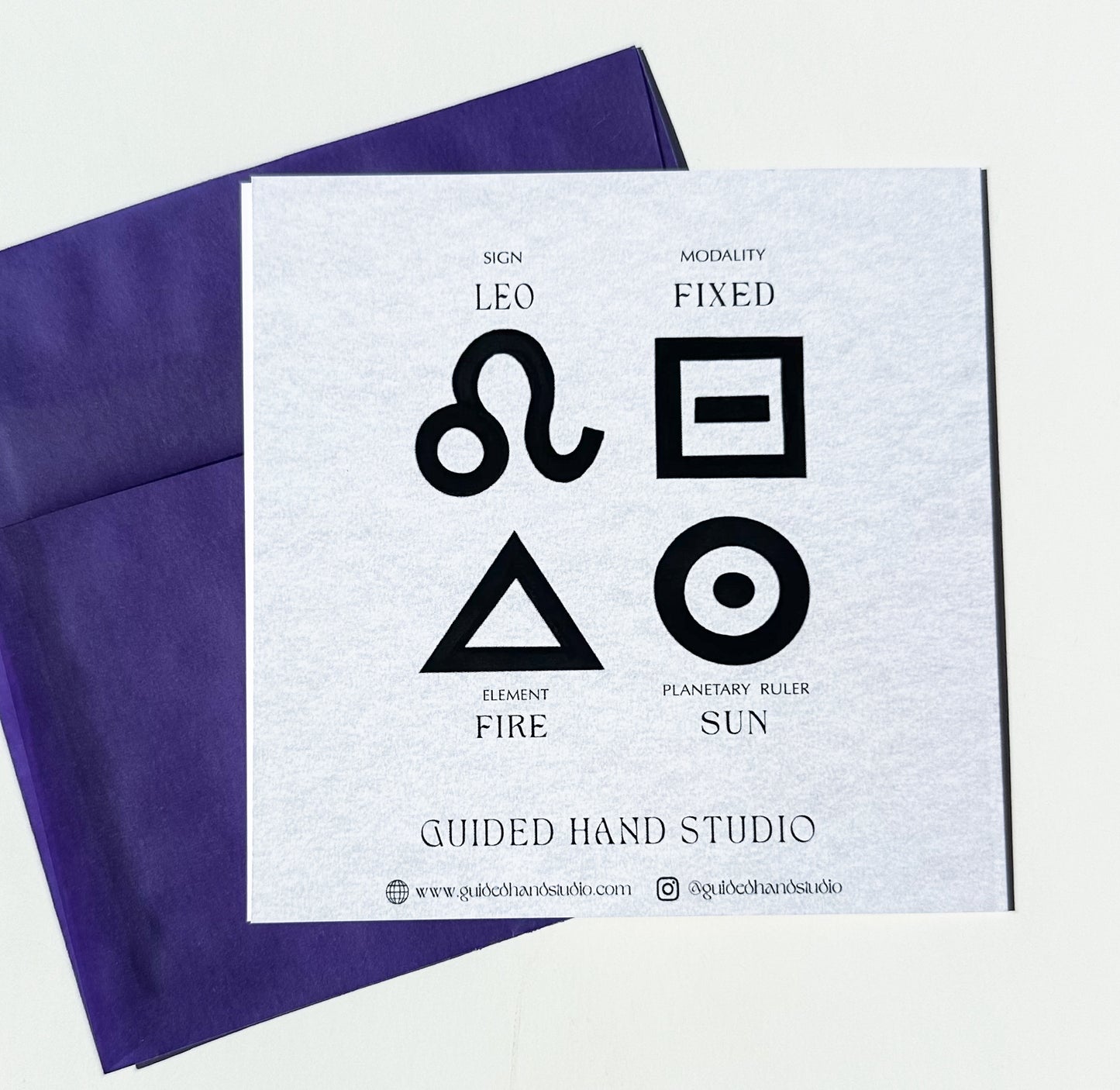 Foil Zodiac Birthday Card- Leo