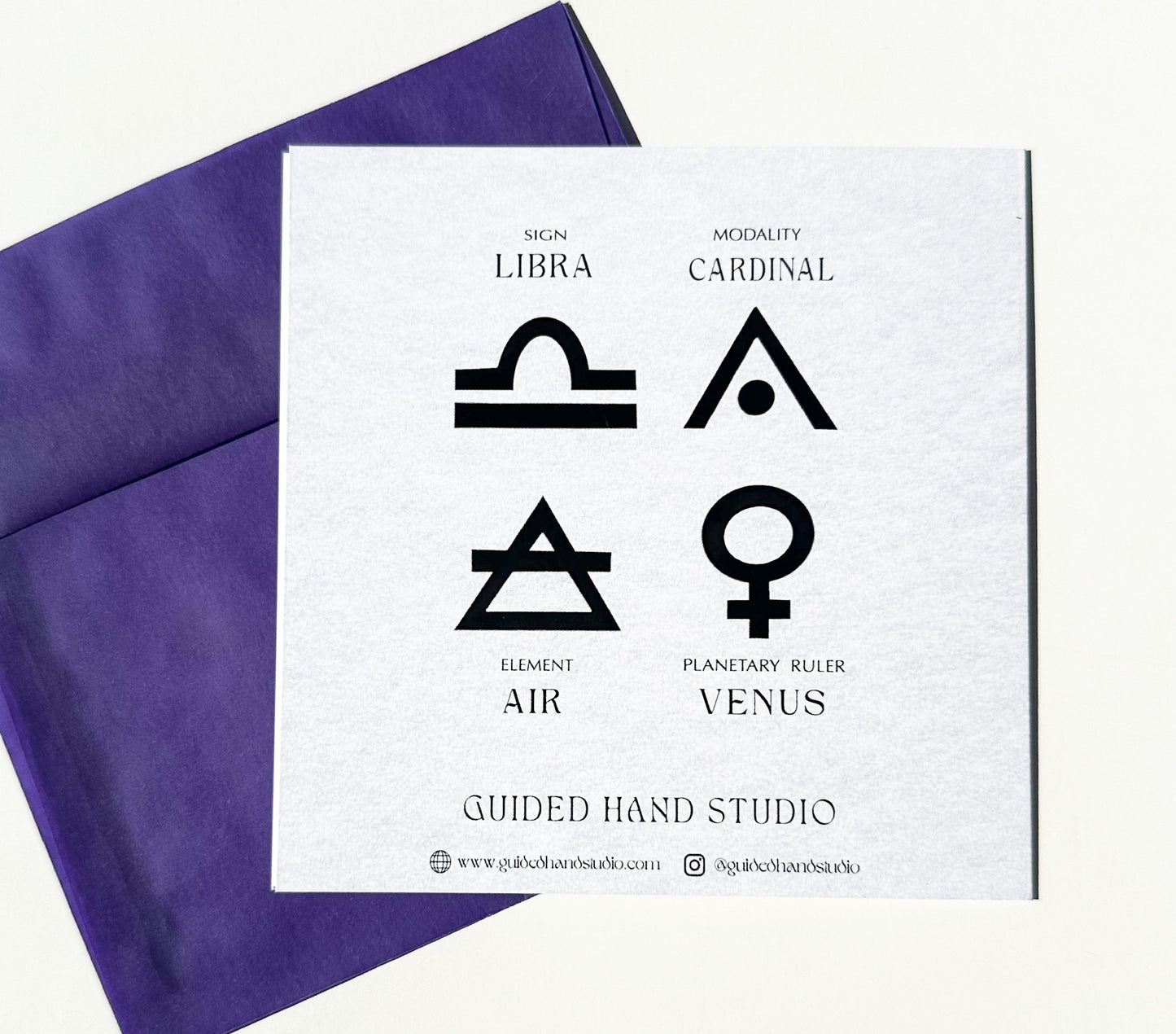 Foil Zodiac Birthday Card- Libra