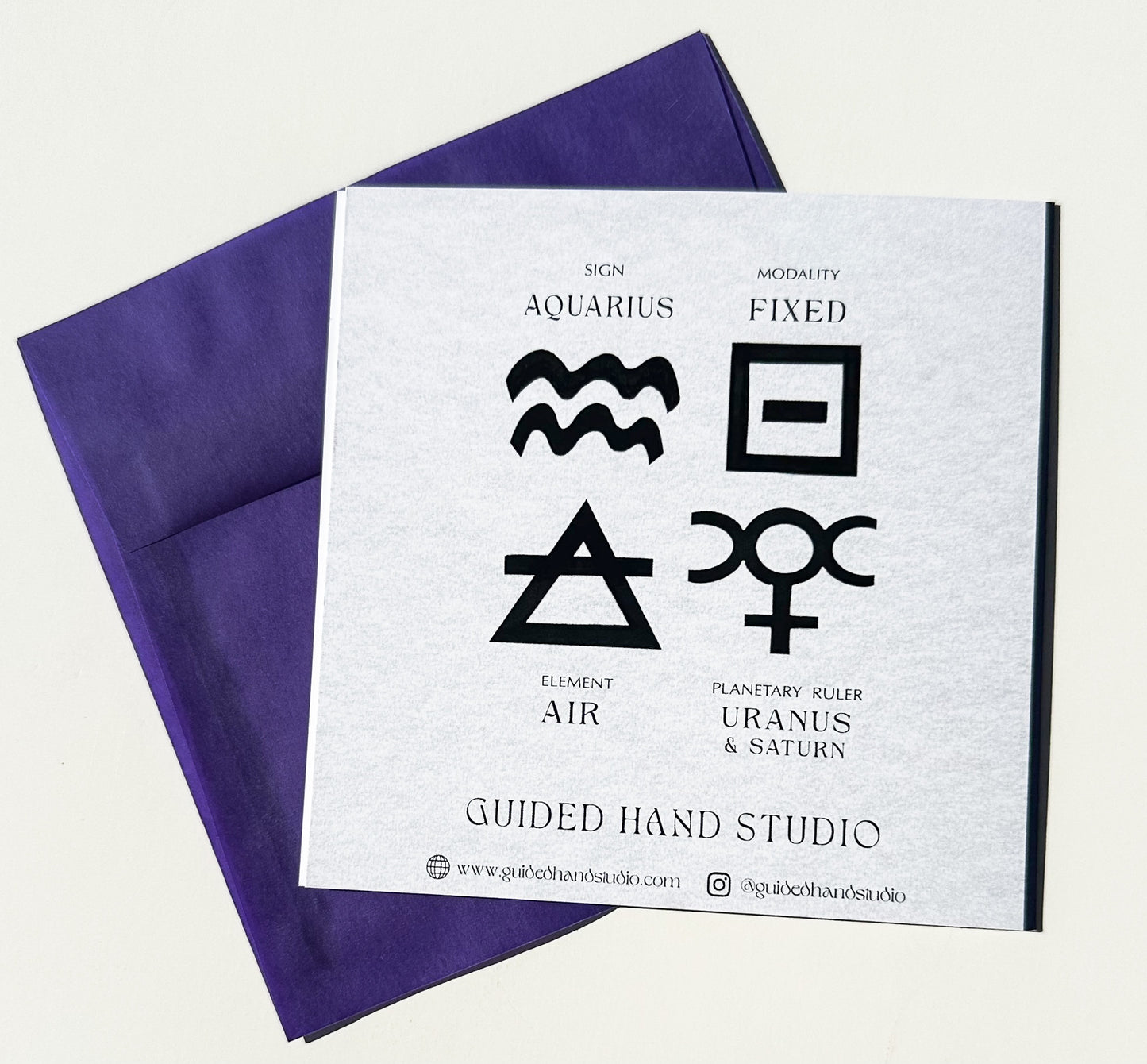 Foil Zodiac Birthday Card- Aquarius