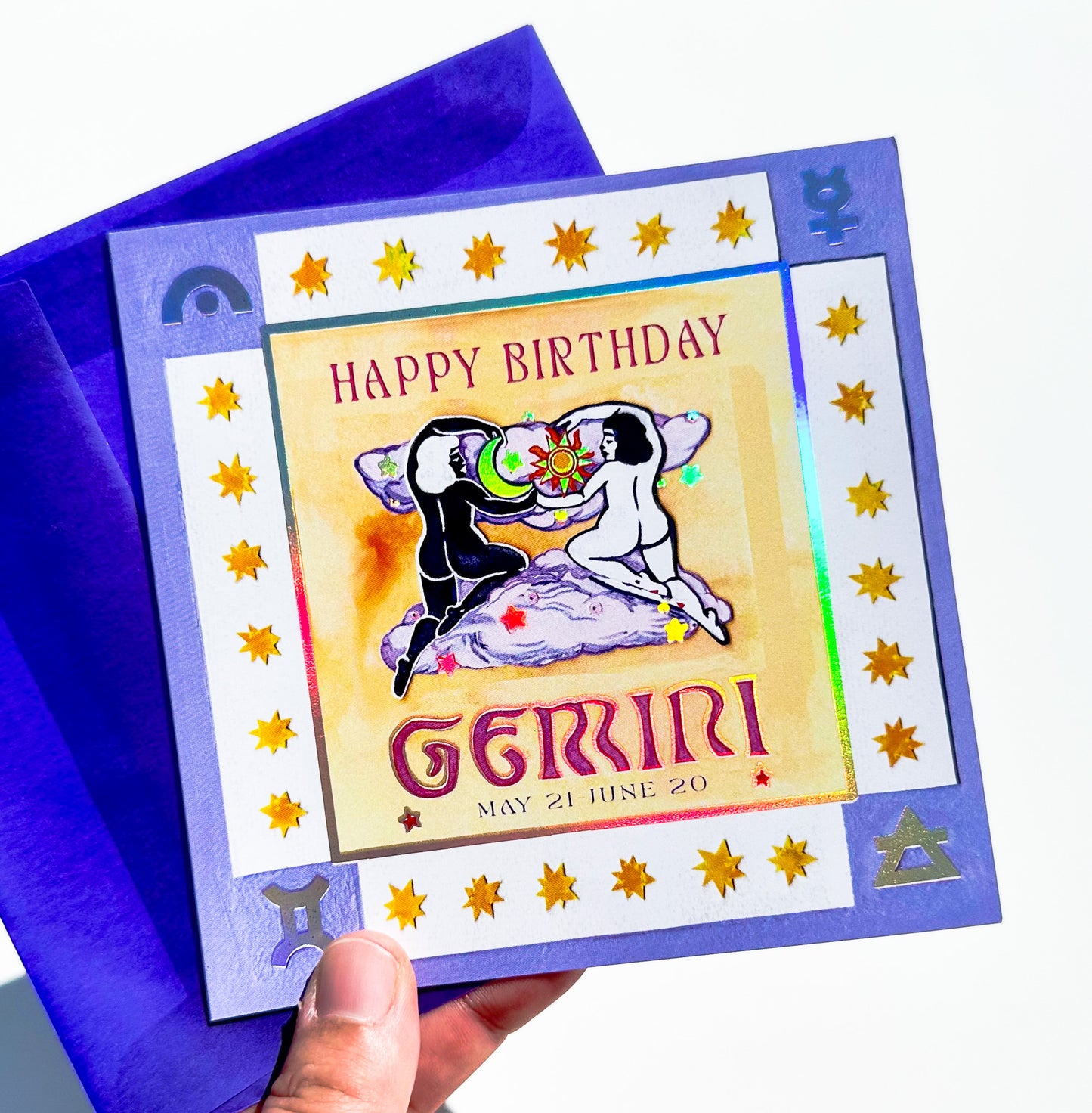 Zodiac Birthday Card- Gemini