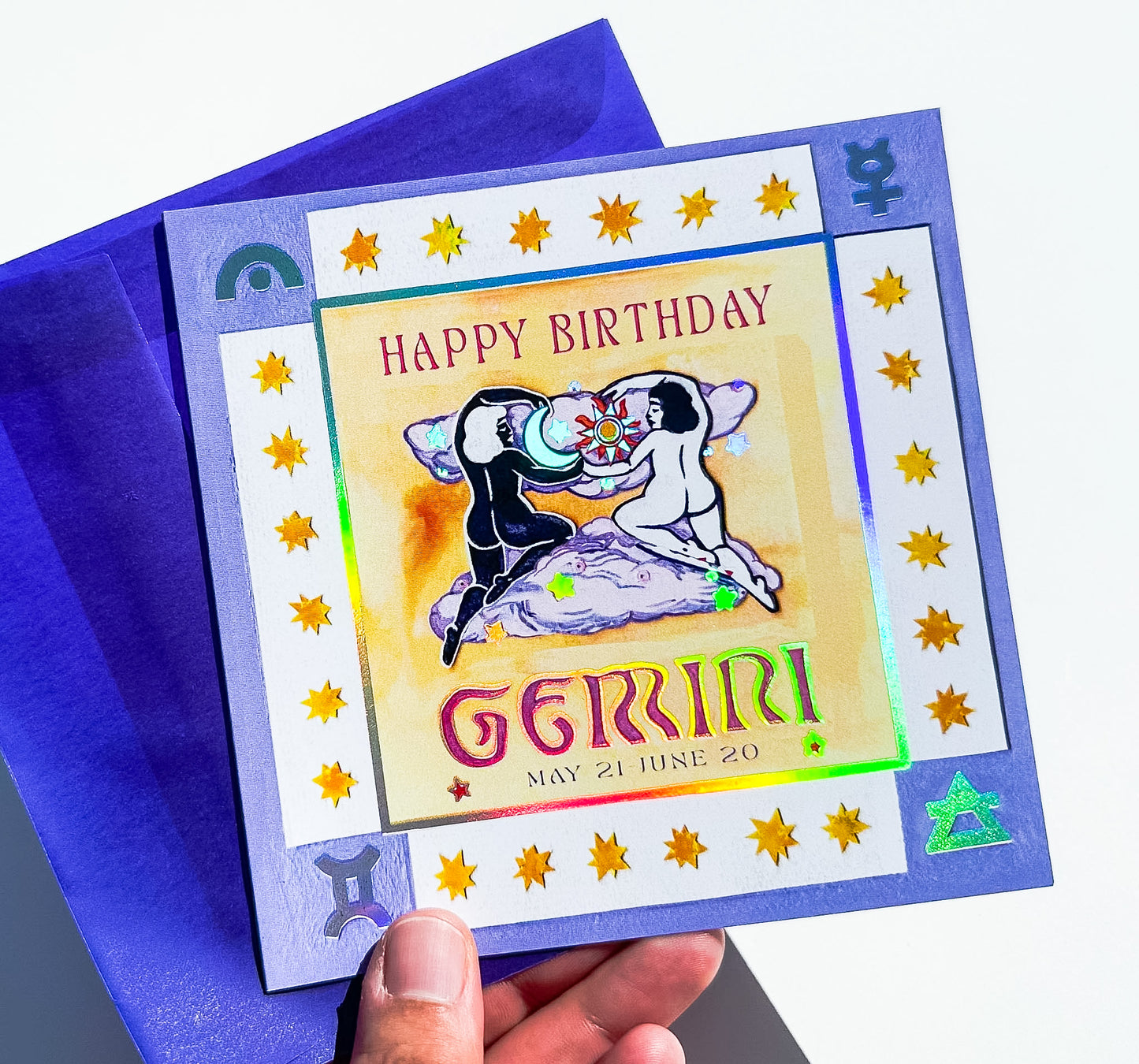 Zodiac Birthday Card- Gemini