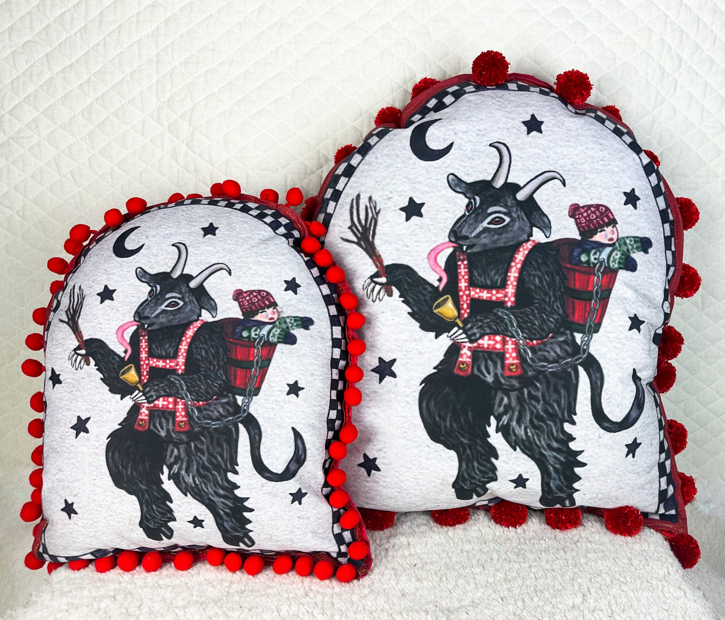 Krampus Throw Pillow