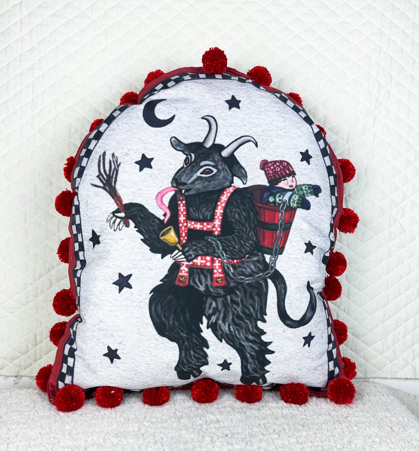 Krampus Throw Pillow