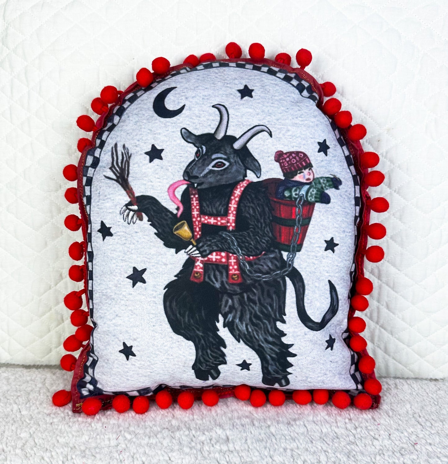 Krampus Throw Pillow