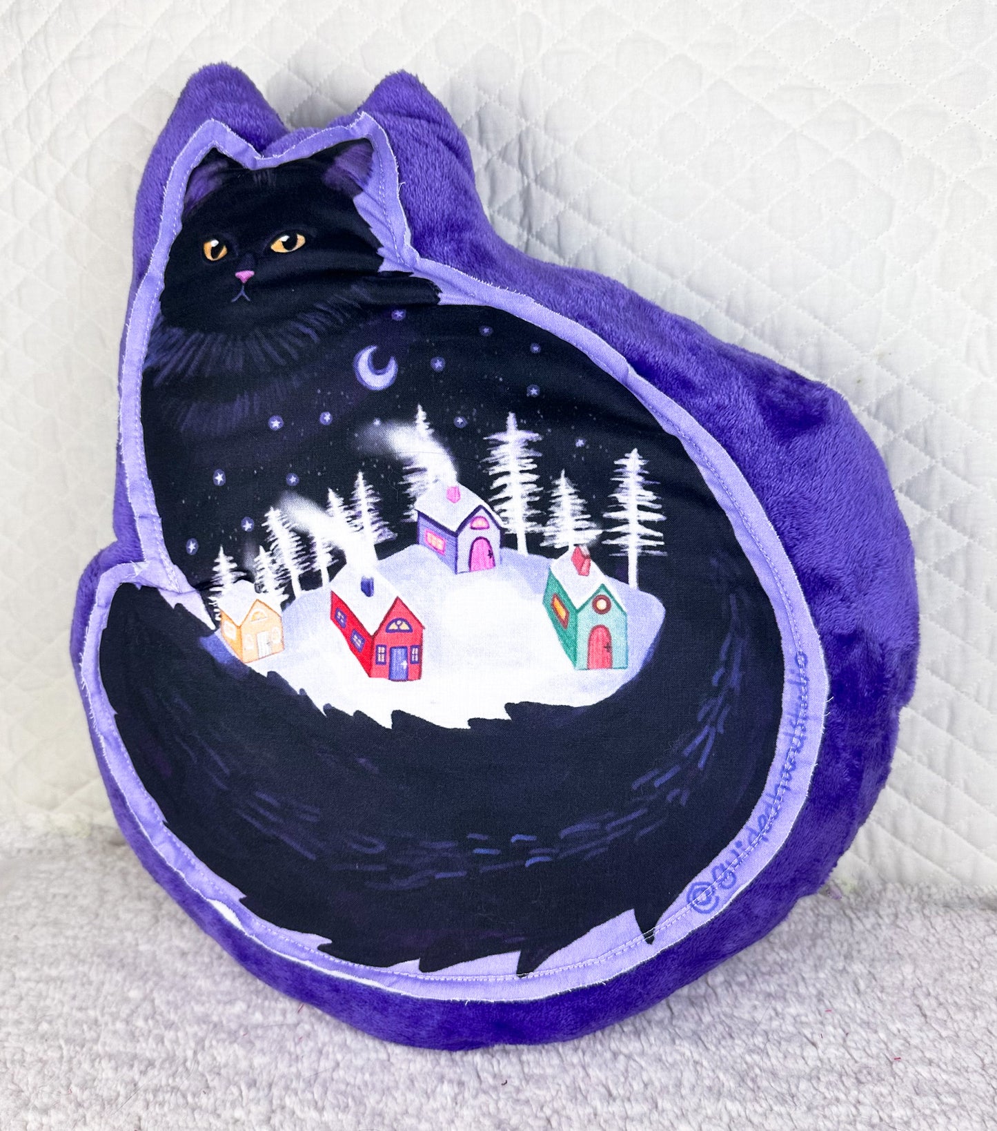 Yule Cat Throw Pillow