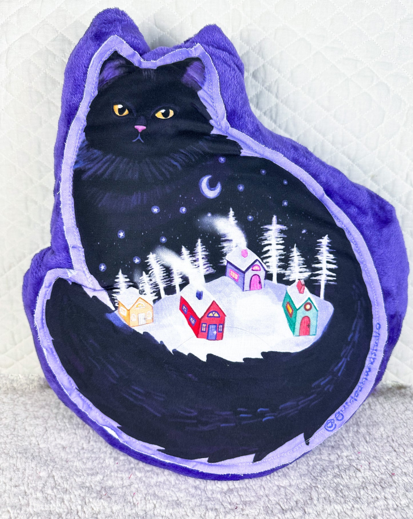 Yule Cat Throw Pillow