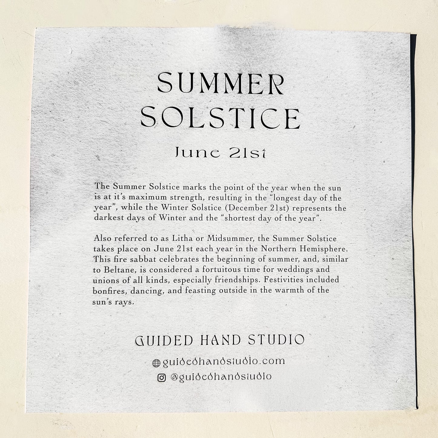 Summer Solstice Foil print