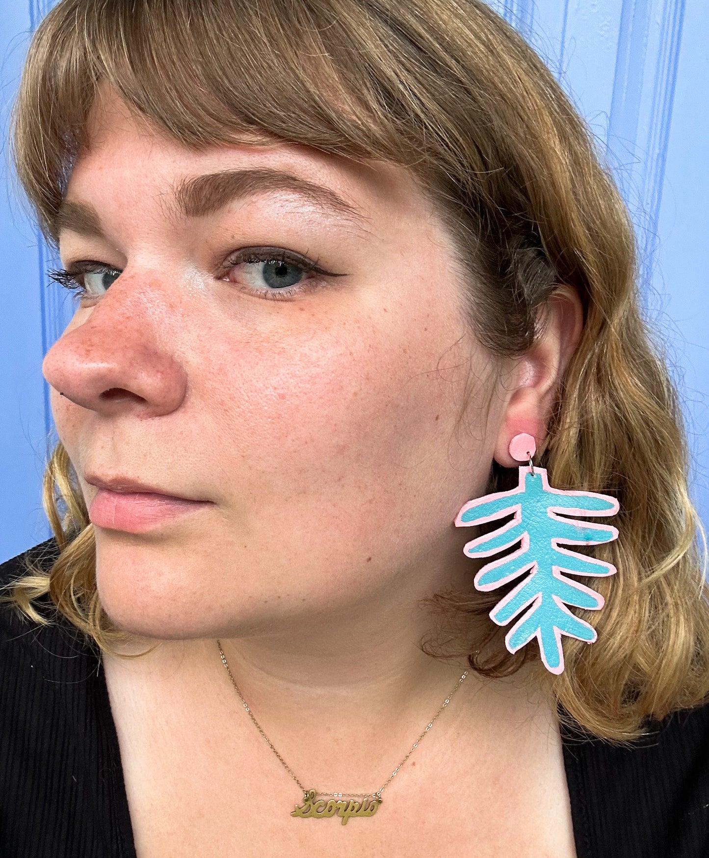 SALE- Abstract Fern Stud Earrings