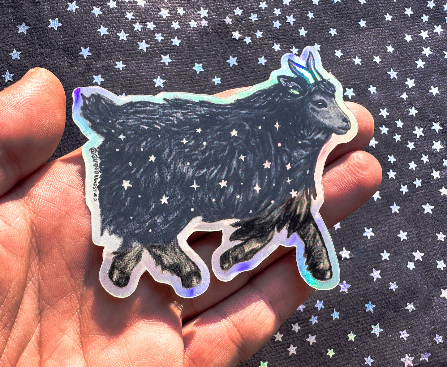 Holographic Goat Sticker