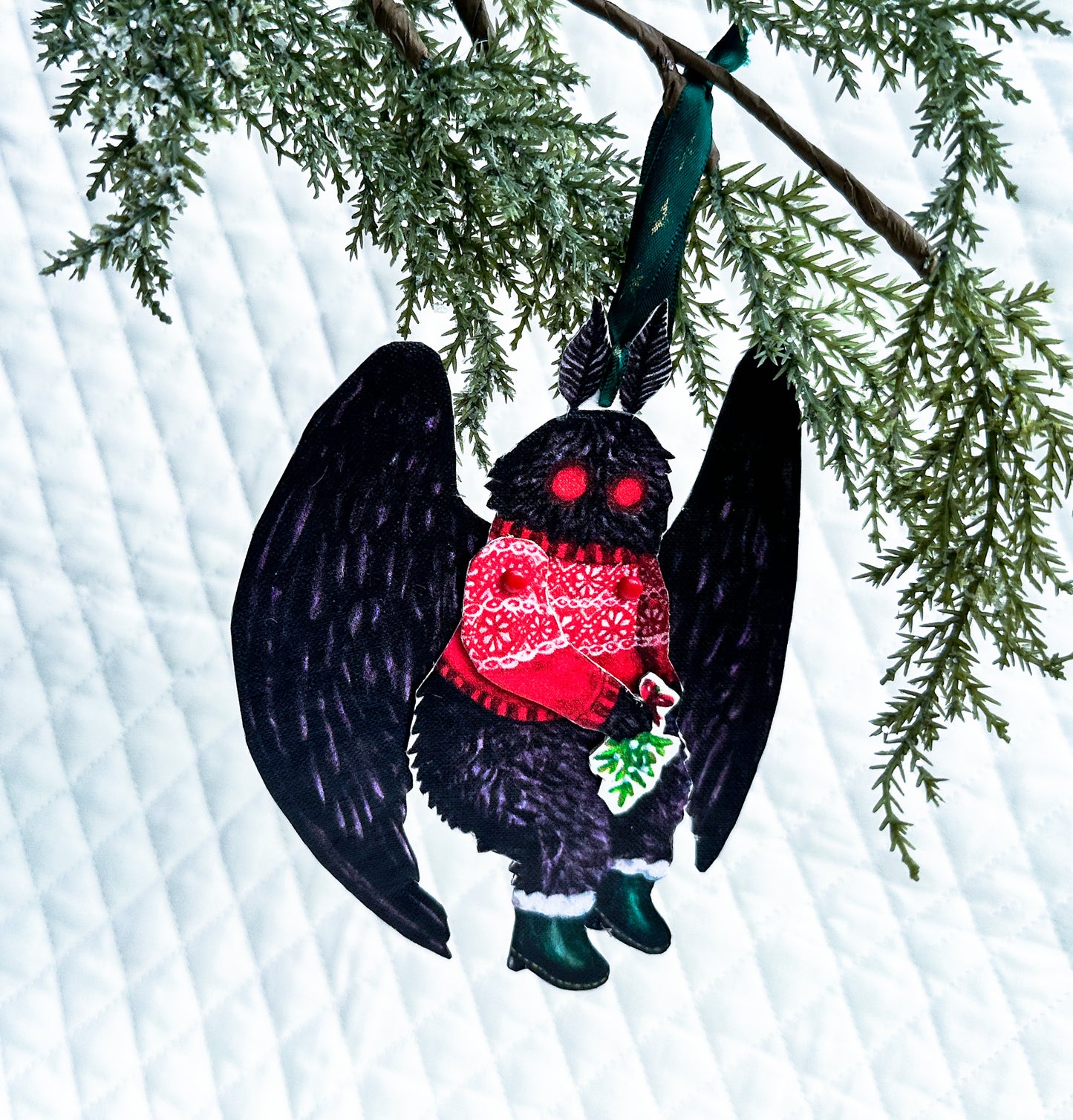 Christmas Cryptids Ornament- Mothman