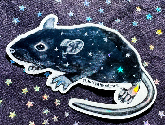 Holographic Rat Sticker