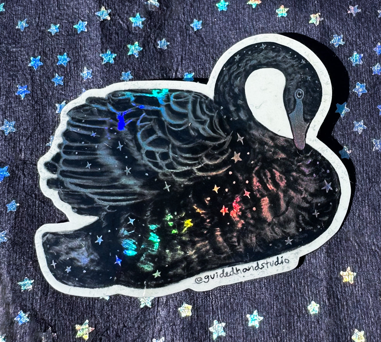 Holographic Swan Stickers