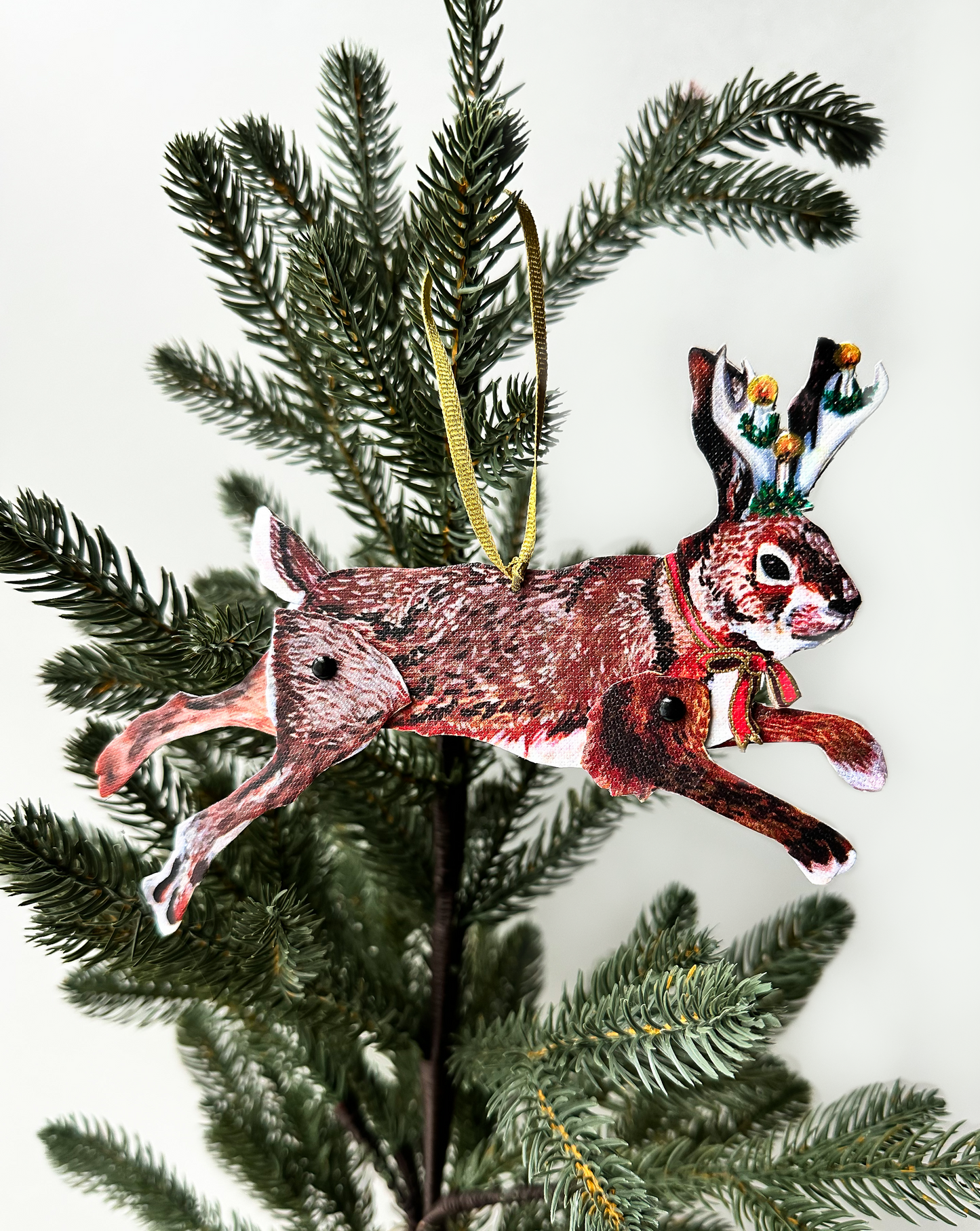 Christmas Cryptids Ornament- Jackalope